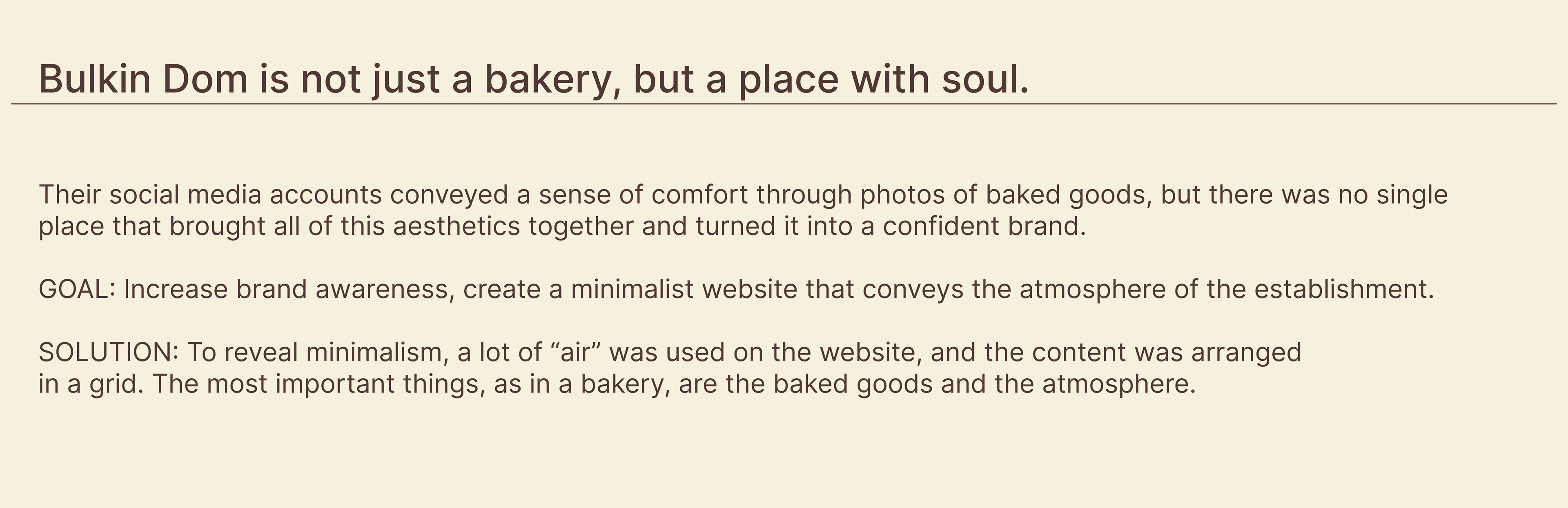 Минималистичный дизайн сайта для пекарни — Изображение №2 — Интерфейсы на Dprofile