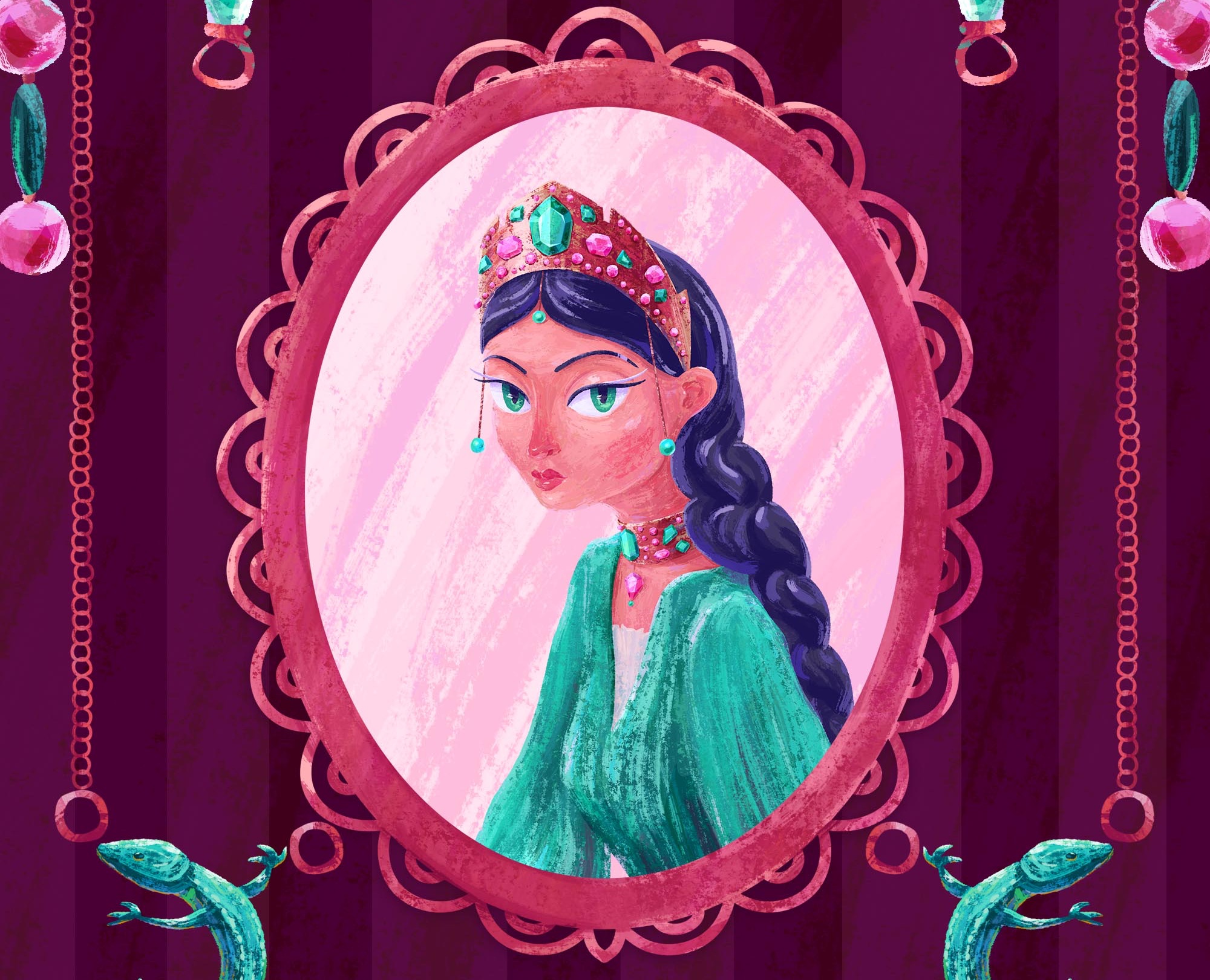 Иллюстрации для обложки книги «Медной горы хозяйка» — Иллюстрация, Графика на Dprofile