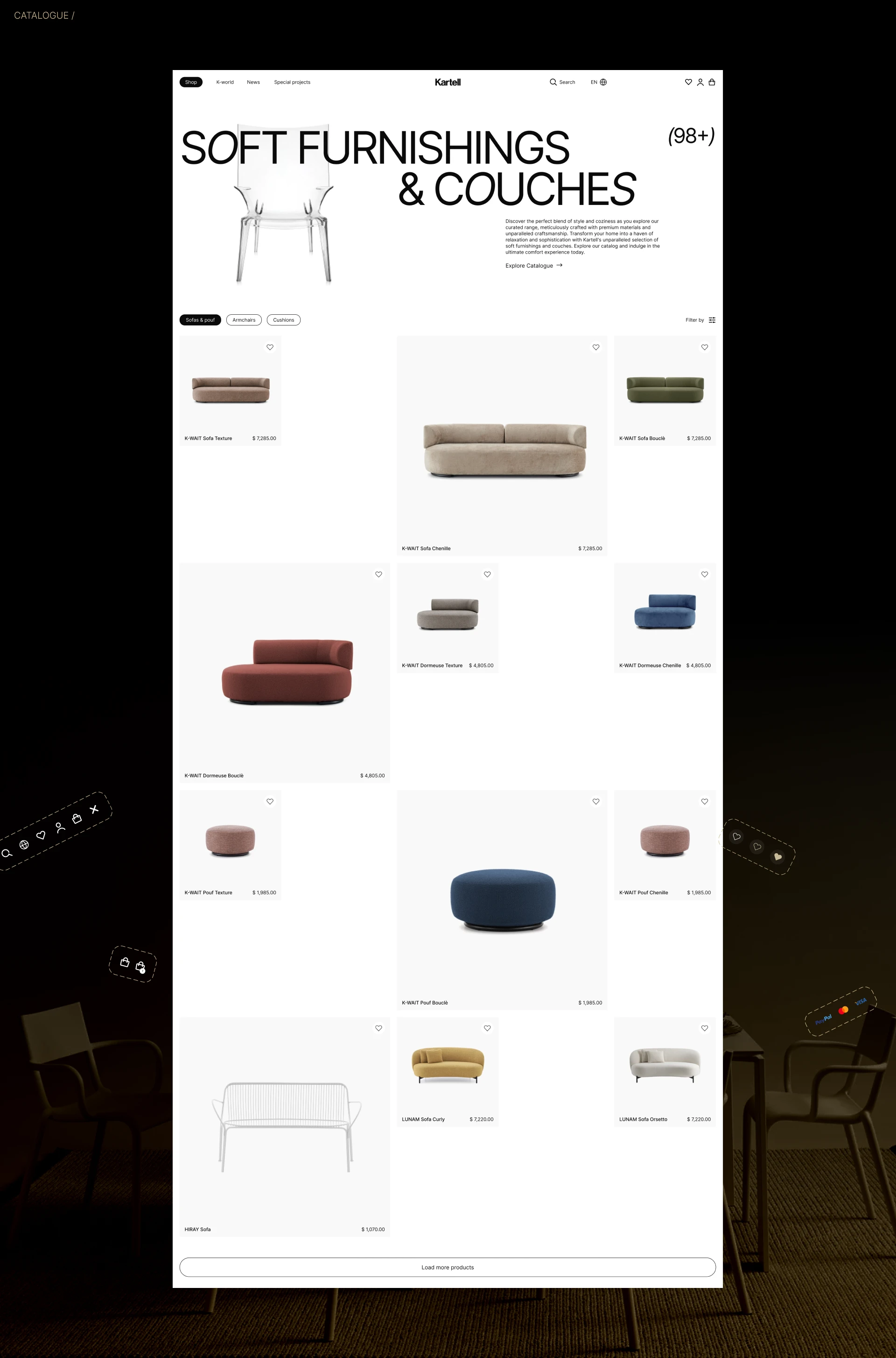 Kartell | E-commerce redesign — Изображение №6 — Интерфейсы на Dprofile