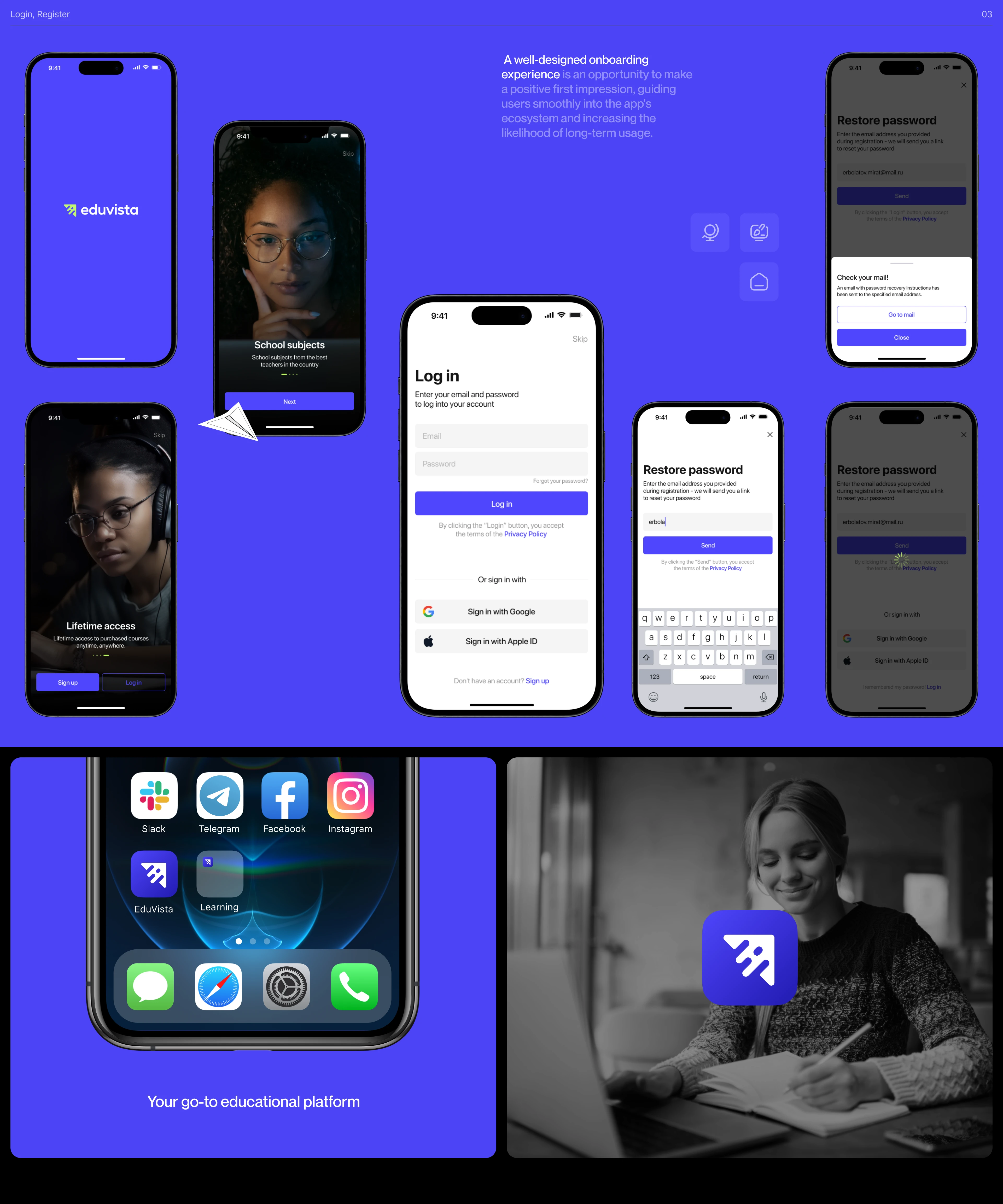 EduVista Mobile App — Изображение №7 — Интерфейсы на Dprofile
