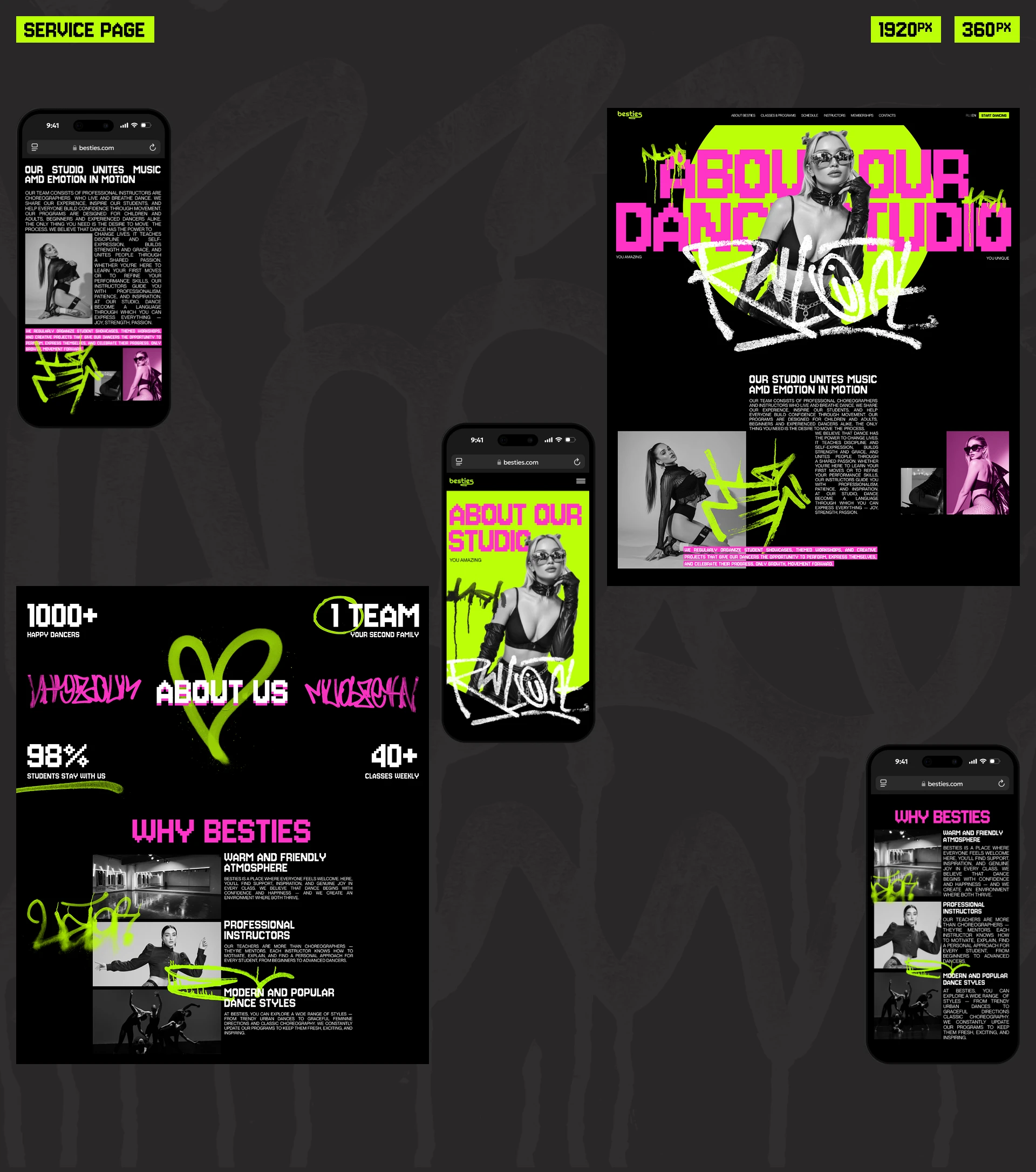 Corporate website for a dance studio — Изображение №9 — Интерфейсы на Dprofile