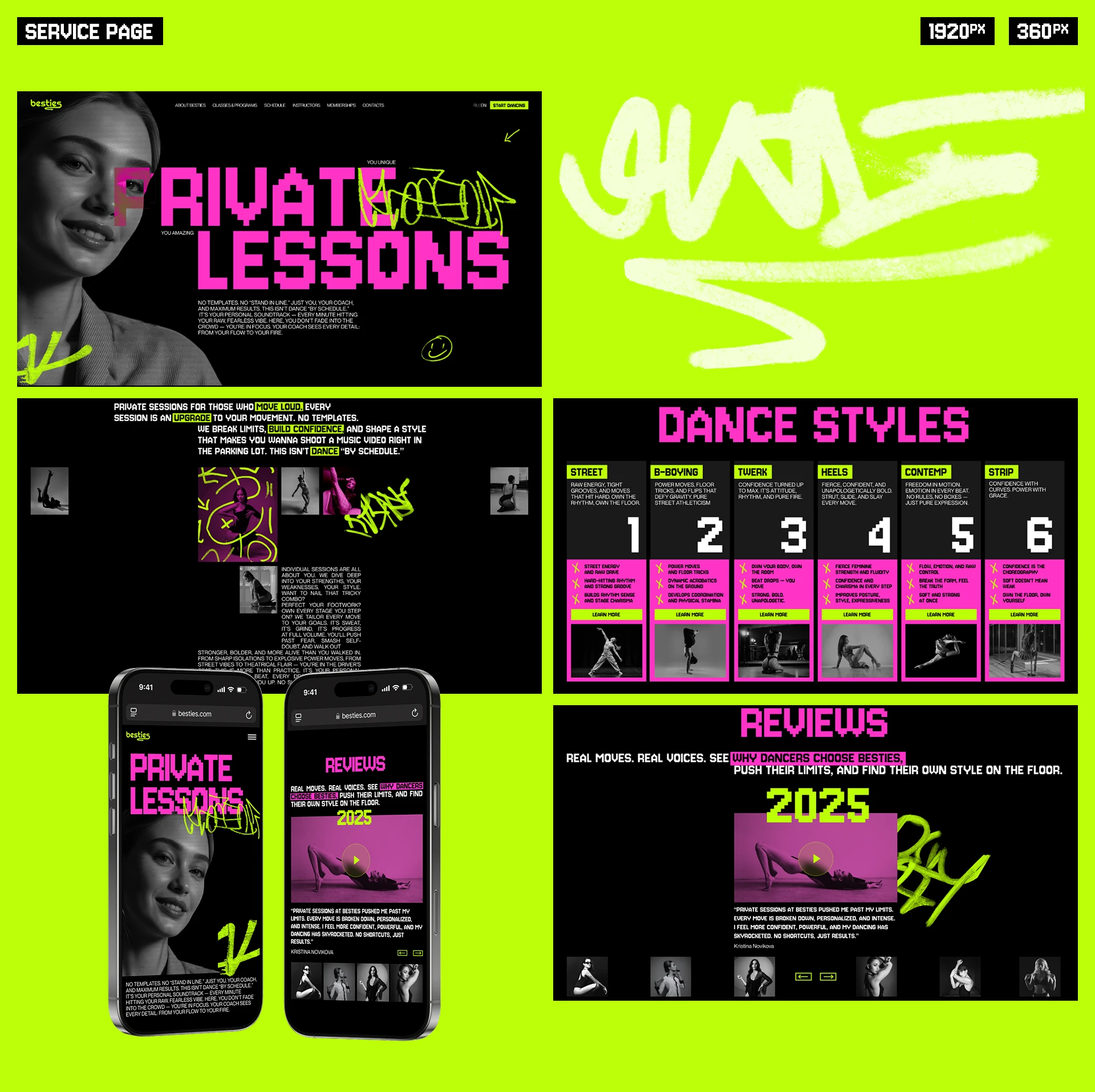 Corporate website for a dance studio — Изображение №7 — Интерфейсы на Dprofile