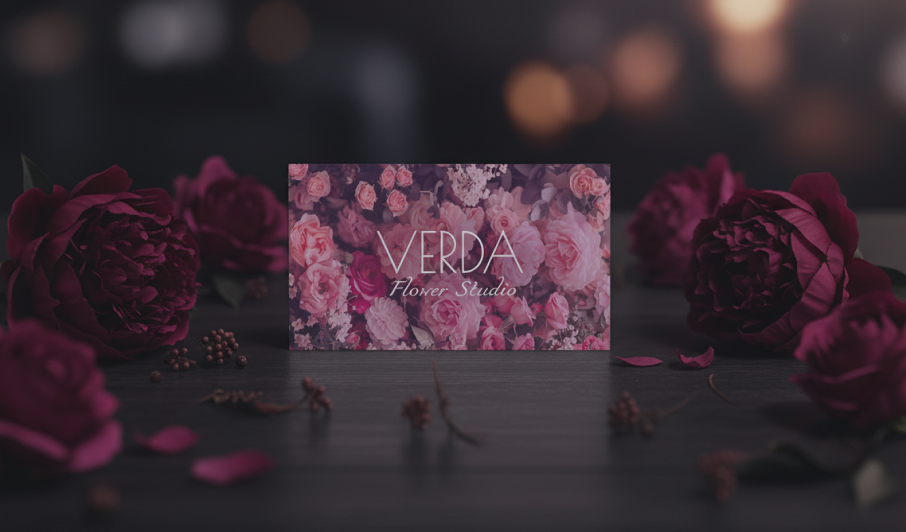 Студия цветов VERDA — Премиальный цветочный дизайн — Изображение №1 — Брендинг, Графика на Dprofile