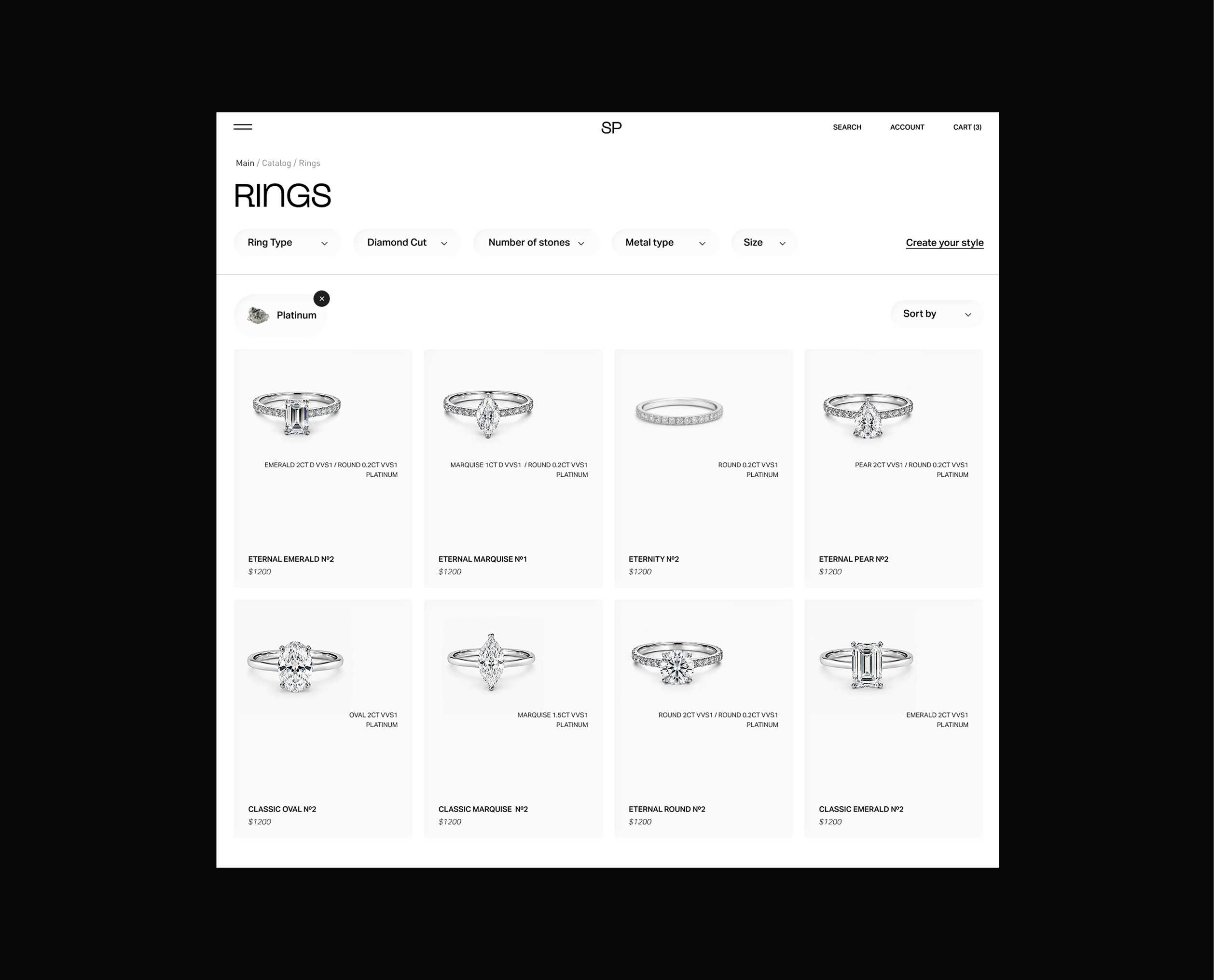 Simple Perfection — онлайн бутик UX/UI — Изображение №4 — Интерфейсы на Dprofile