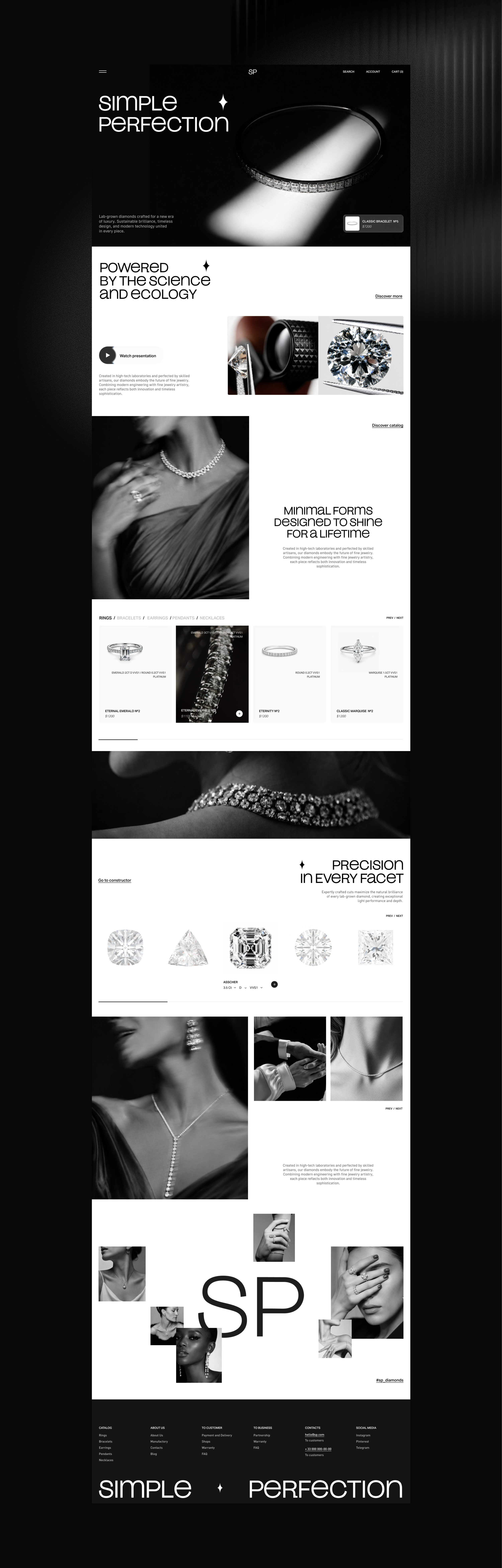 Simple Perfection — онлайн бутик UX/UI — Изображение №1 — Интерфейсы на Dprofile