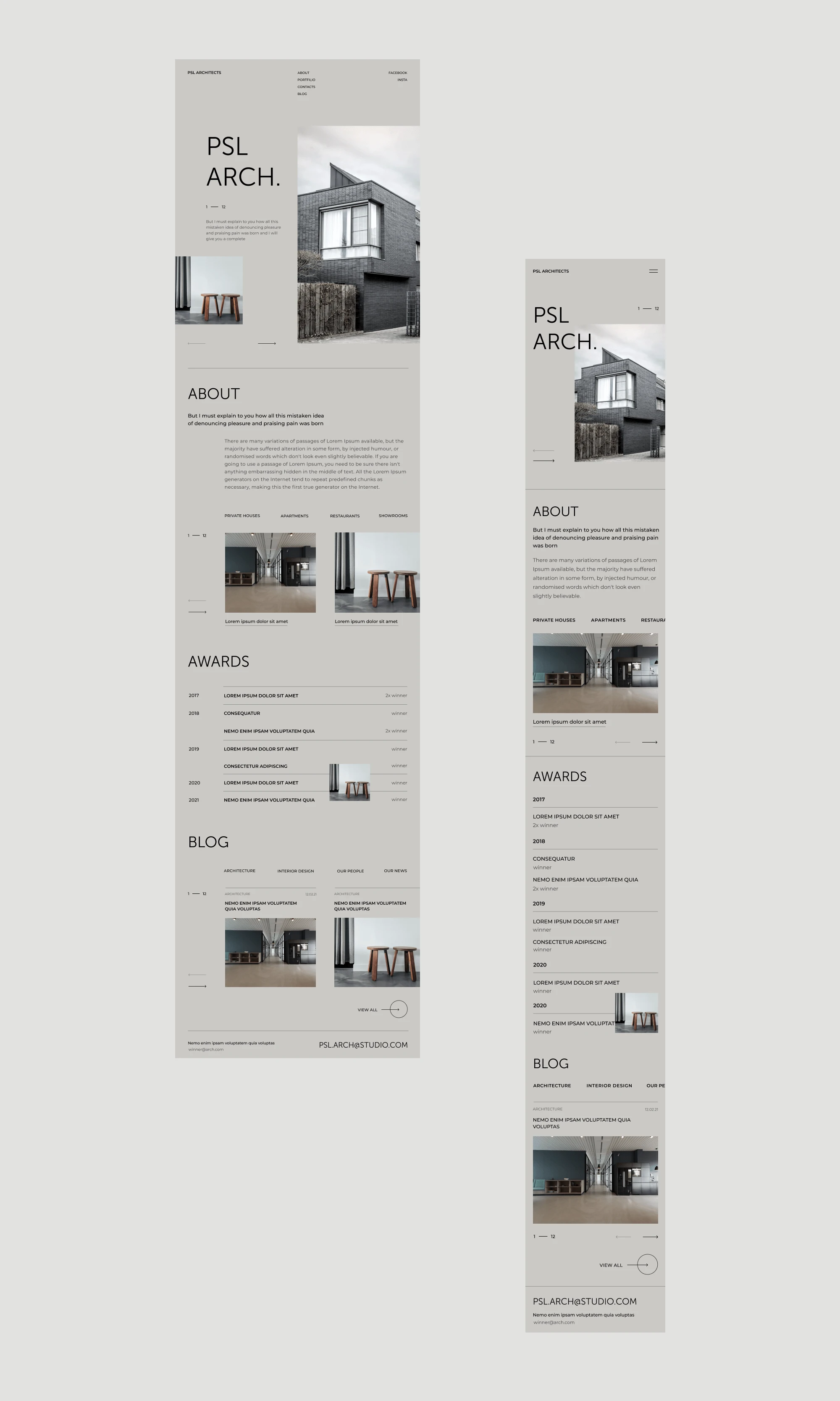 PSL Architect архитектурное бюро — Изображение №5 — Интерфейсы на Dprofile