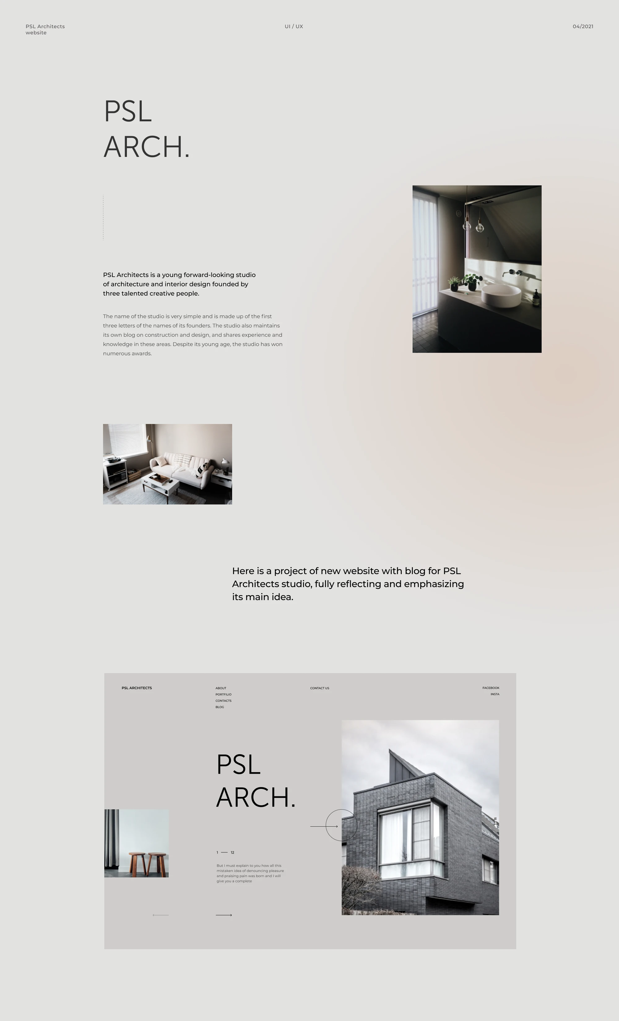 PSL Architect архитектурное бюро — Изображение №1 — Интерфейсы на Dprofile
