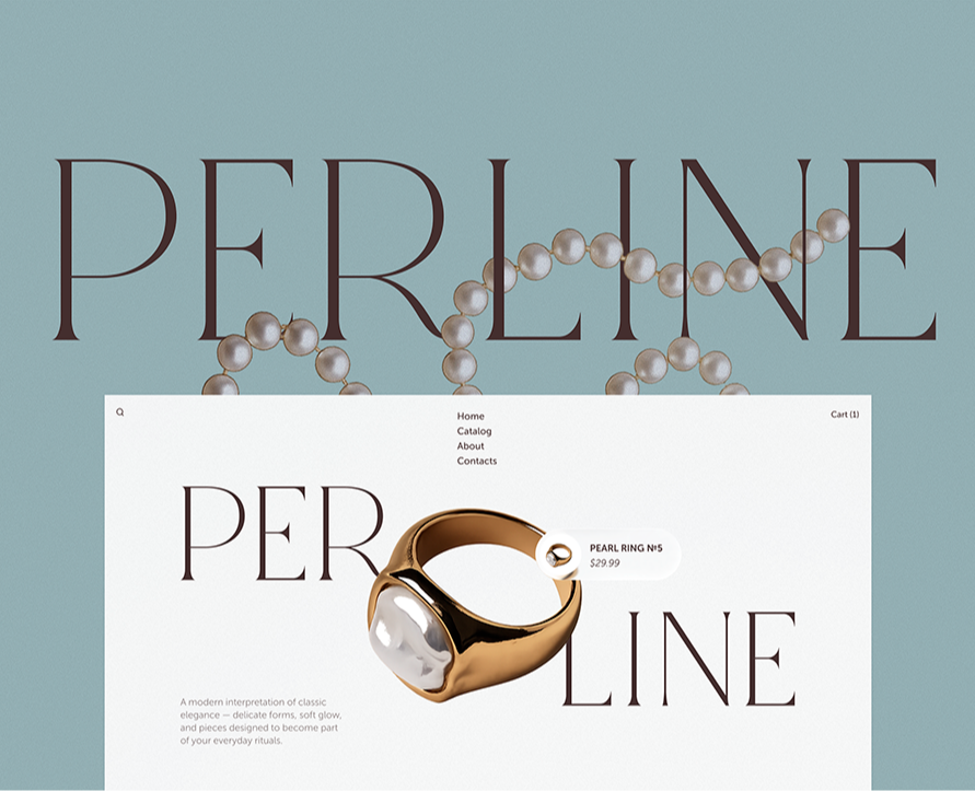 Perline онлайн-бутик — Интерфейсы на Dprofile