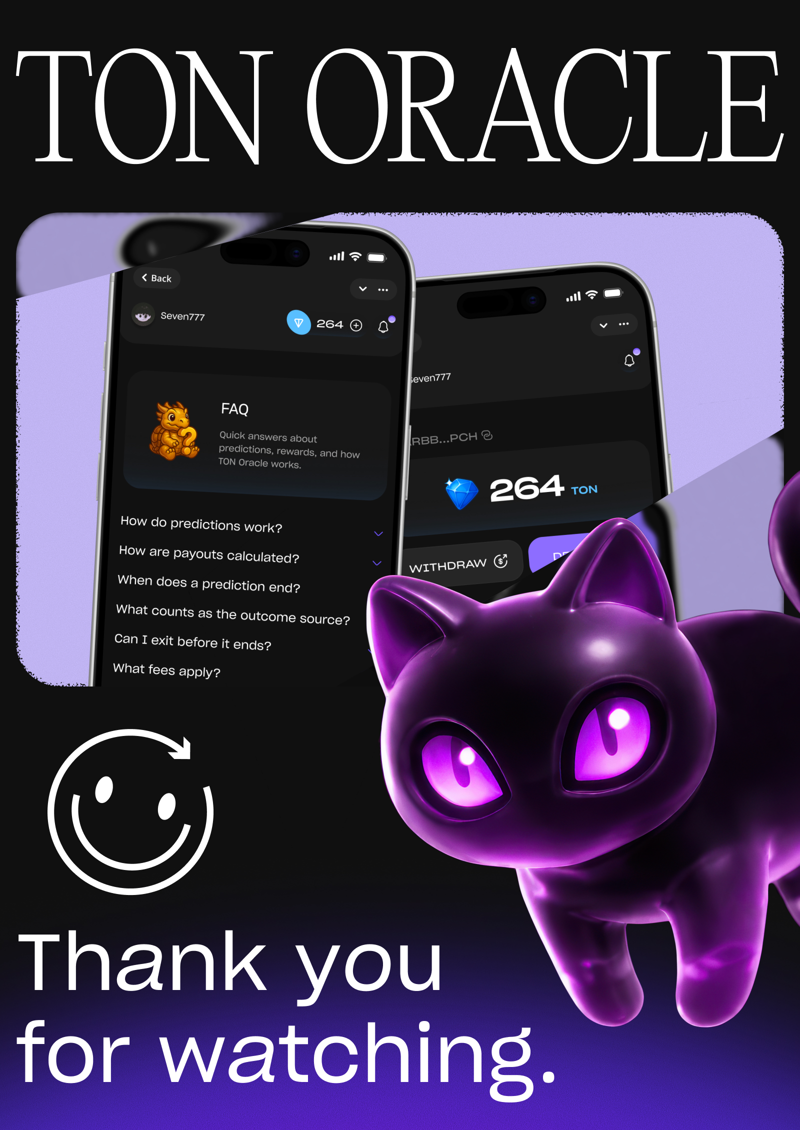 TON Oracle — Telegram Mini App | UX/UI Case Study — Изображение №13 — Интерфейсы на Dprofile