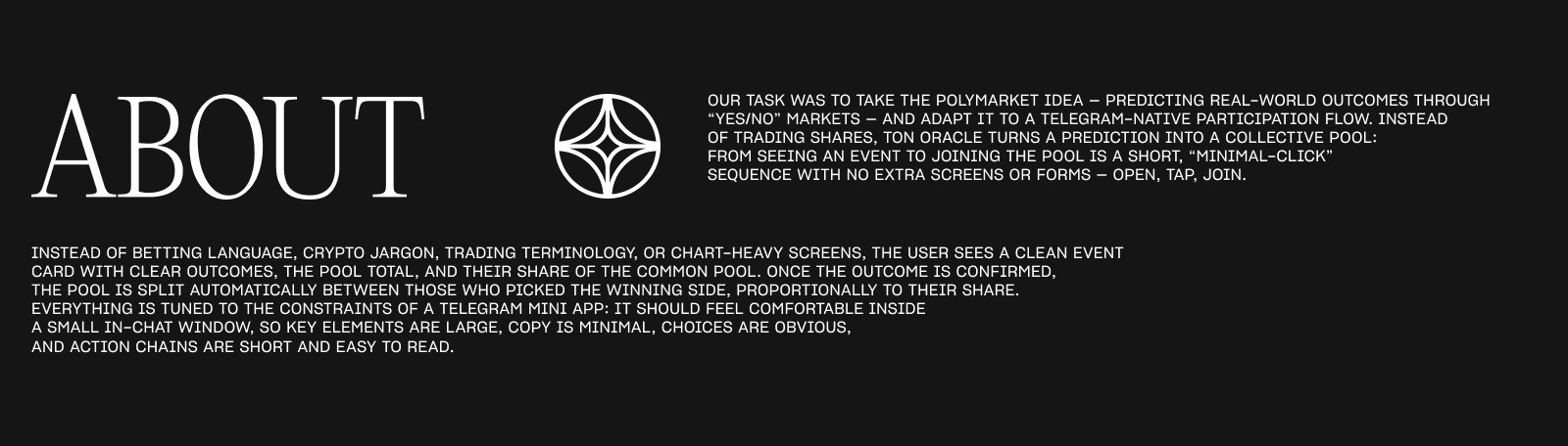 TON Oracle — Telegram Mini App | UX/UI Case Study — Изображение №2 — Интерфейсы на Dprofile