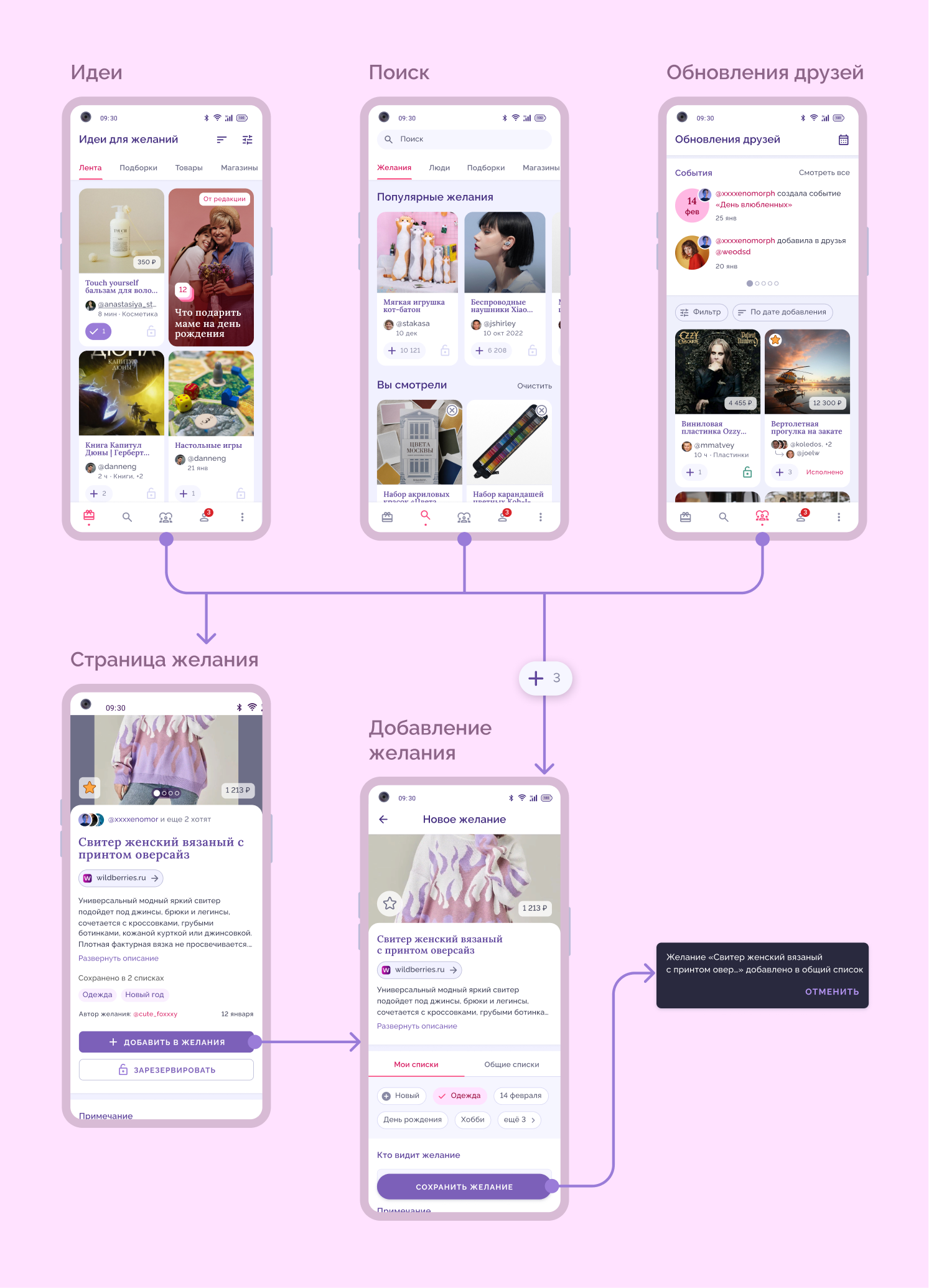 EverWish - приложение для вишлистов — Изображение №23 — Интерфейсы на Dprofile