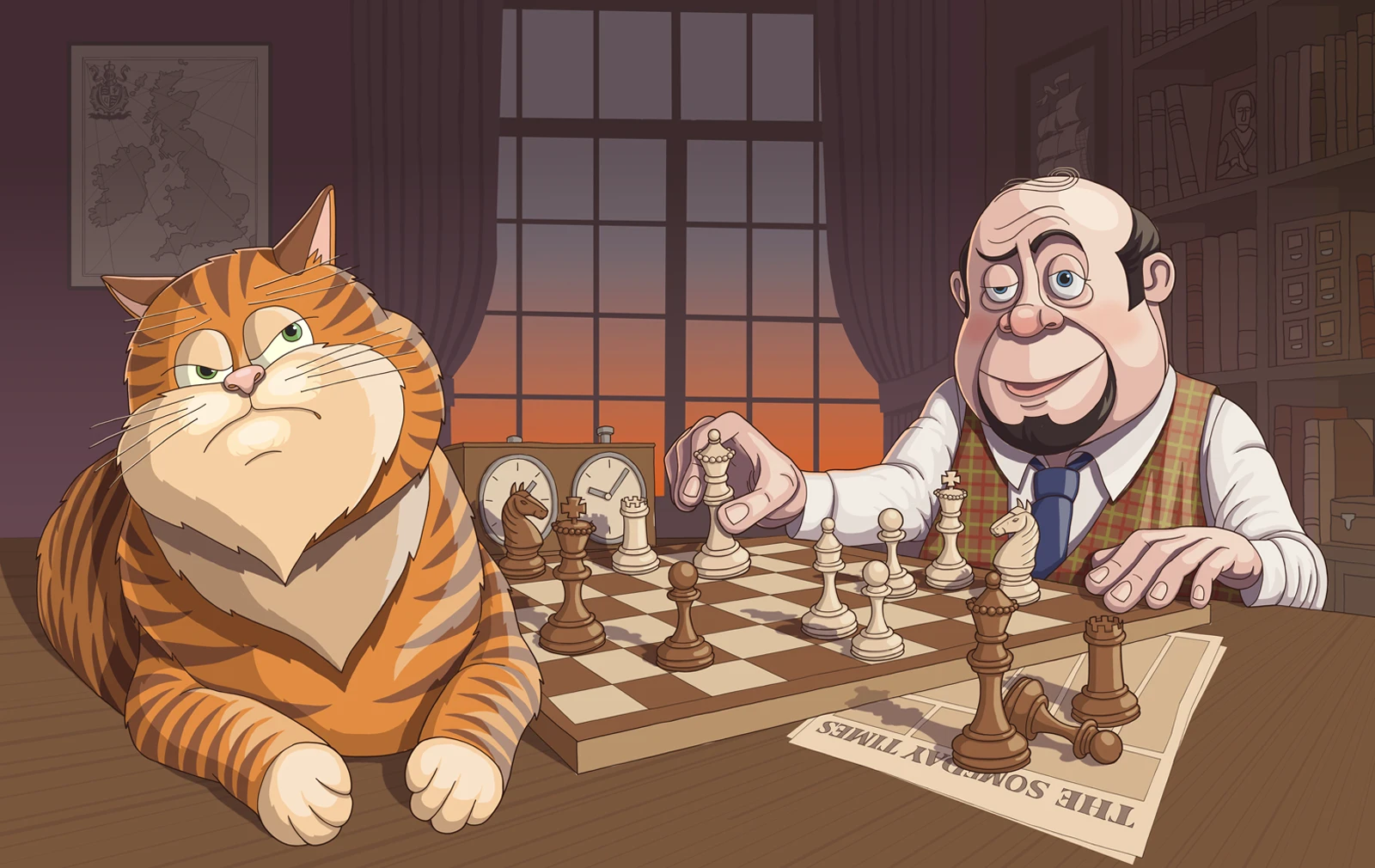 Mr. Holes & Sherlock the Cat. Иллюстрации, дизайн персонажей. — Изображение №2 — Иллюстрация на Dprofile