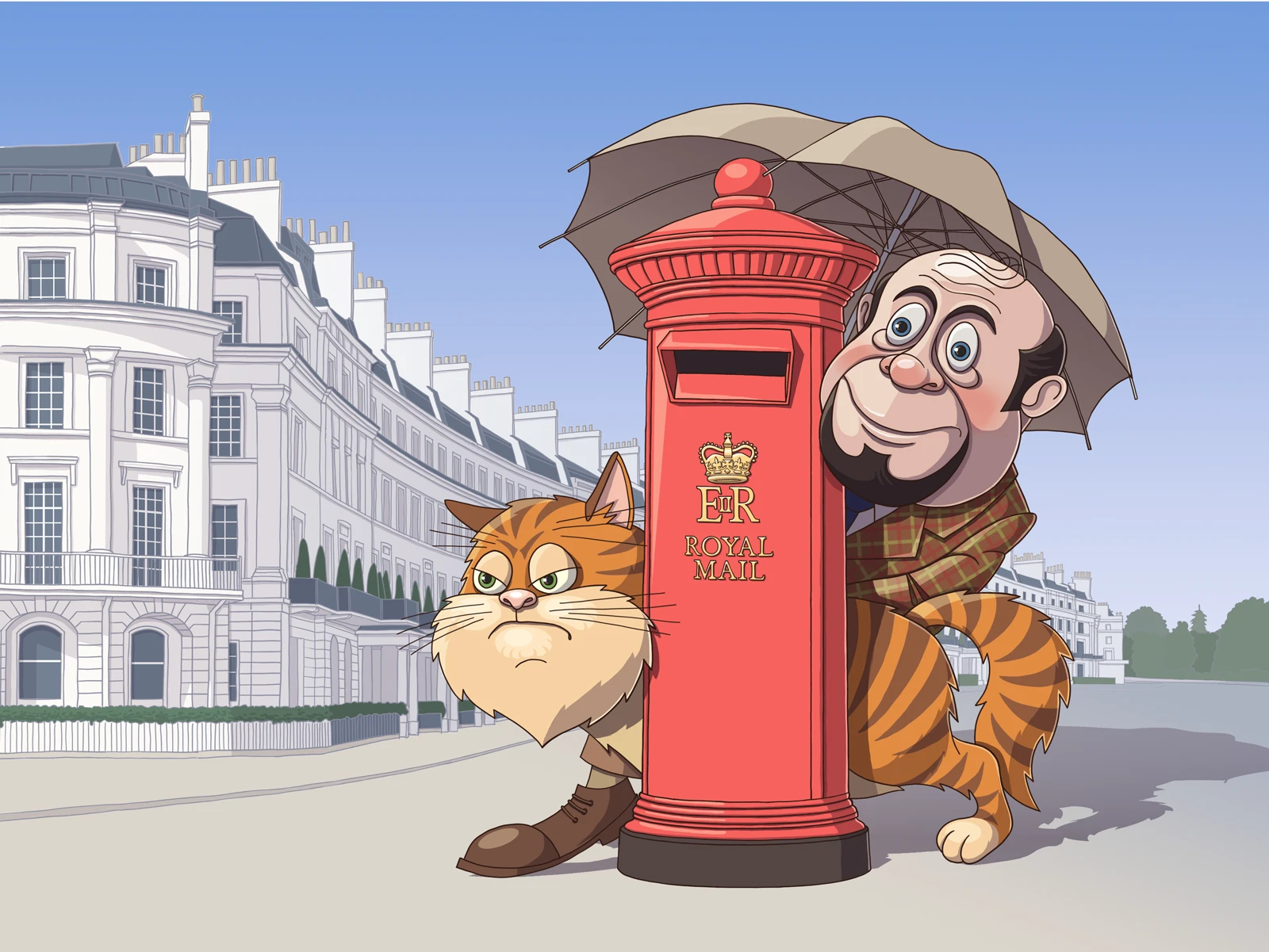 Mr. Holes & Sherlock the Cat. Иллюстрации, дизайн персонажей. — Изображение №4 — Иллюстрация на Dprofile