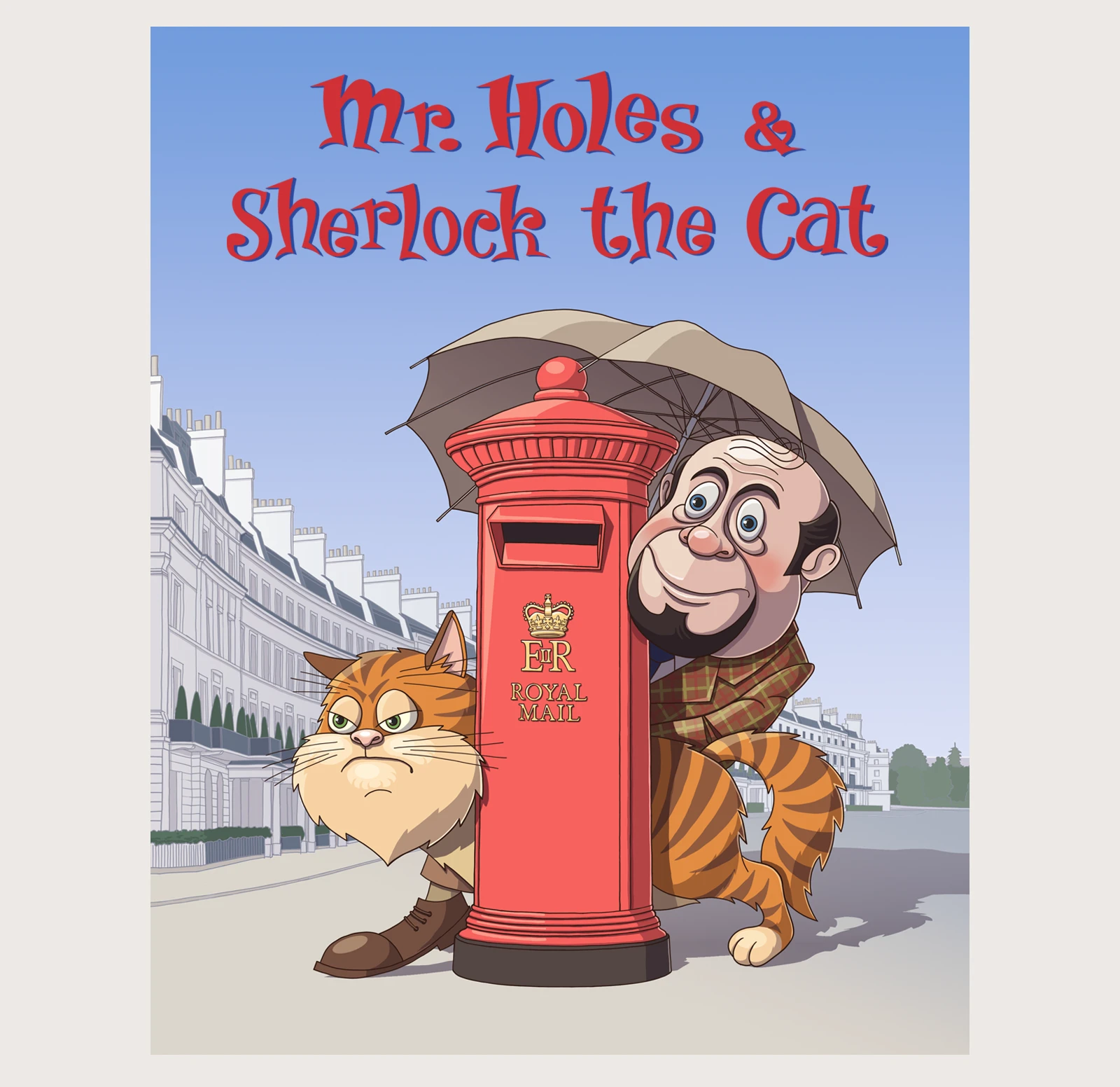 Mr. Holes & Sherlock the Cat. Иллюстрации, дизайн персонажей. — Изображение №1 — Иллюстрация на Dprofile