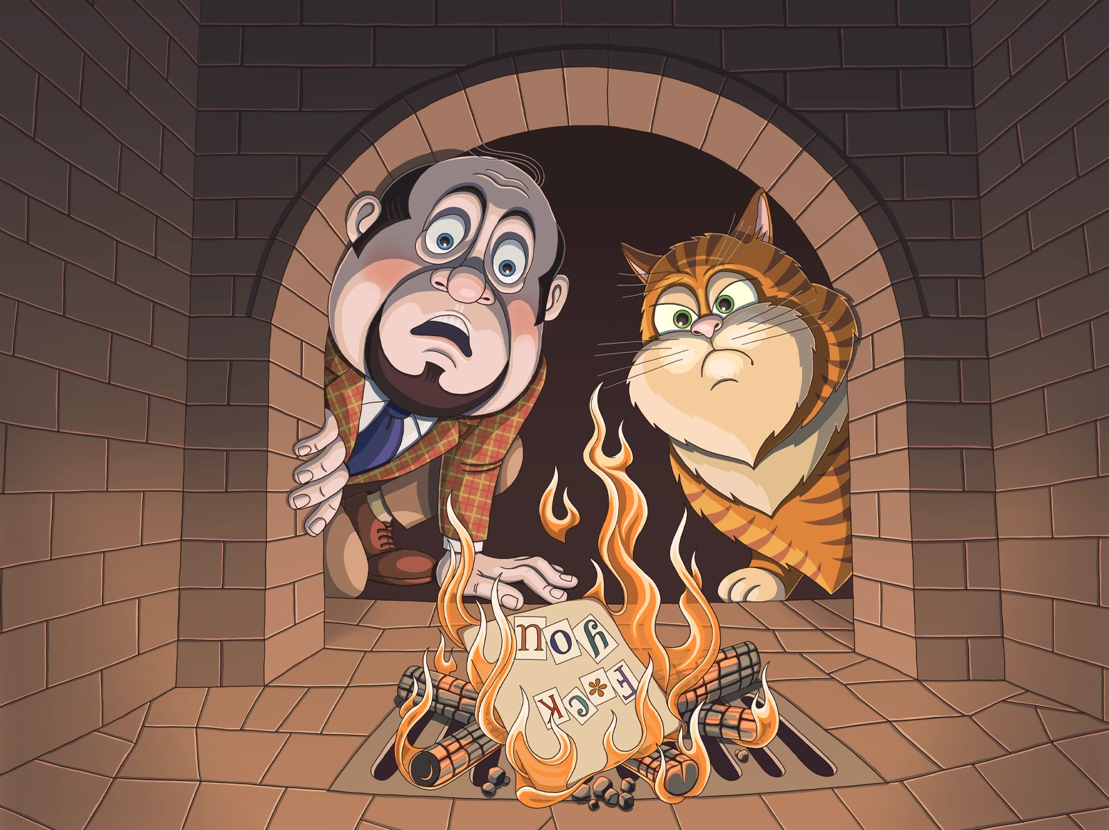 Mr. Holes & Sherlock the Cat. Иллюстрации, дизайн персонажей. — Изображение №8 — Иллюстрация на Dprofile