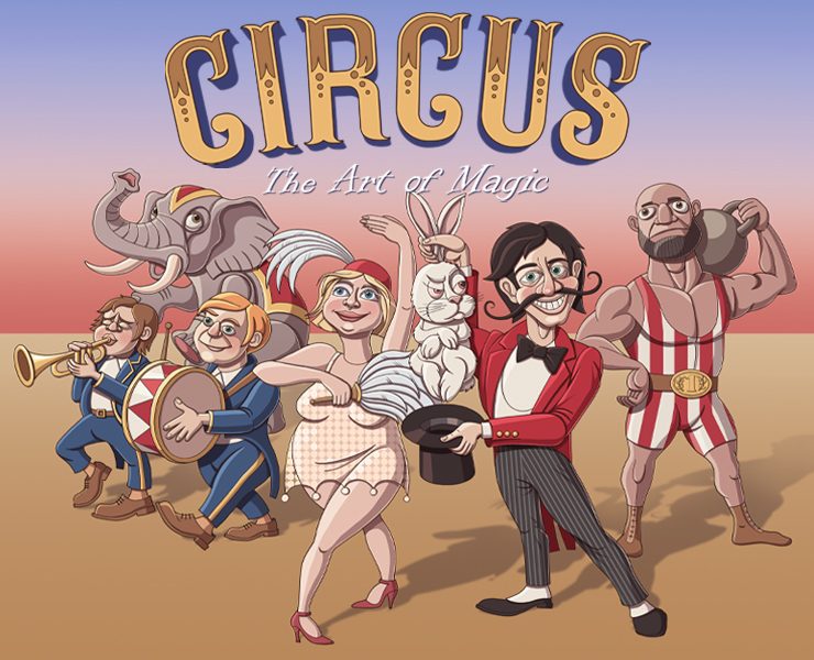 Circus. The Art of Magic. Иллюстрация.. — Иллюстрация на Dprofile