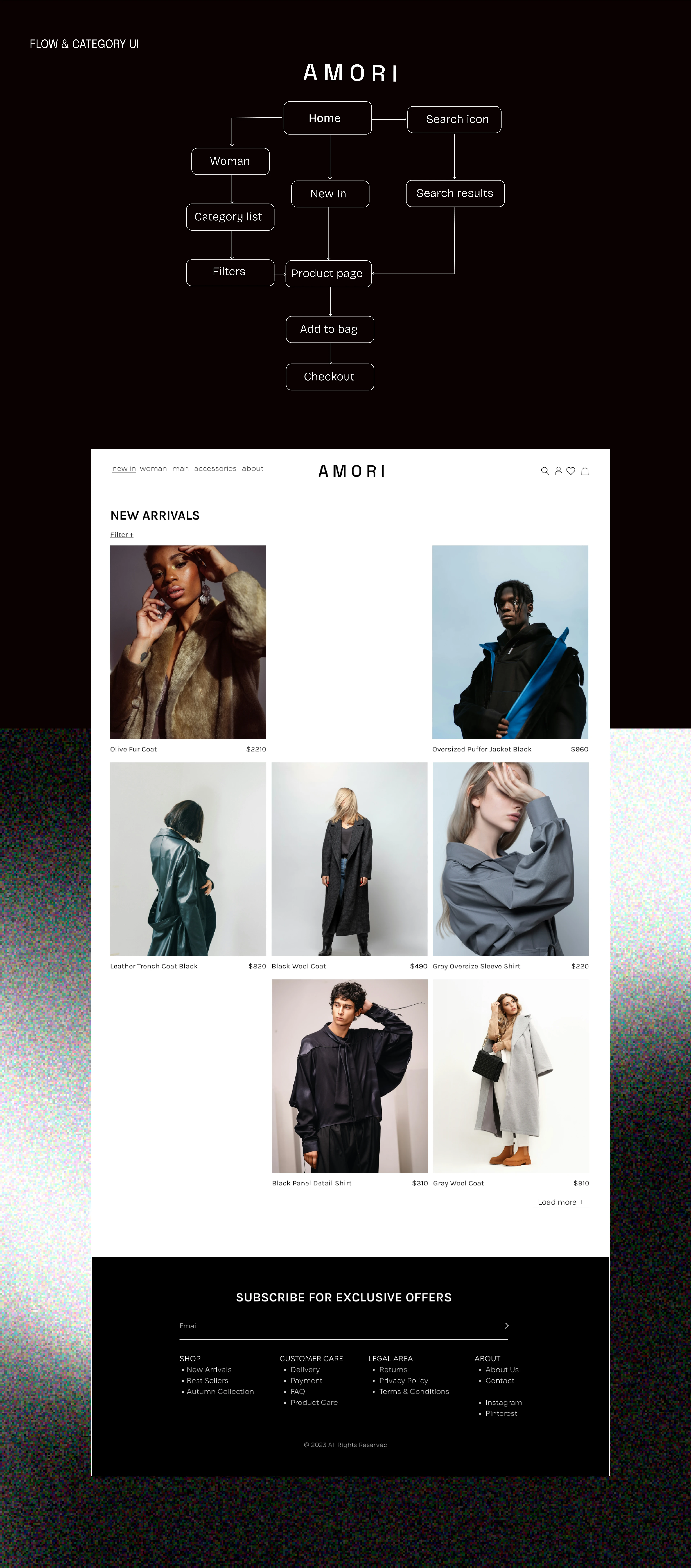 Минималистичный интернет-магазин одежды · UI/UX-концепт — Изображение №6 — Интерфейсы на Dprofile