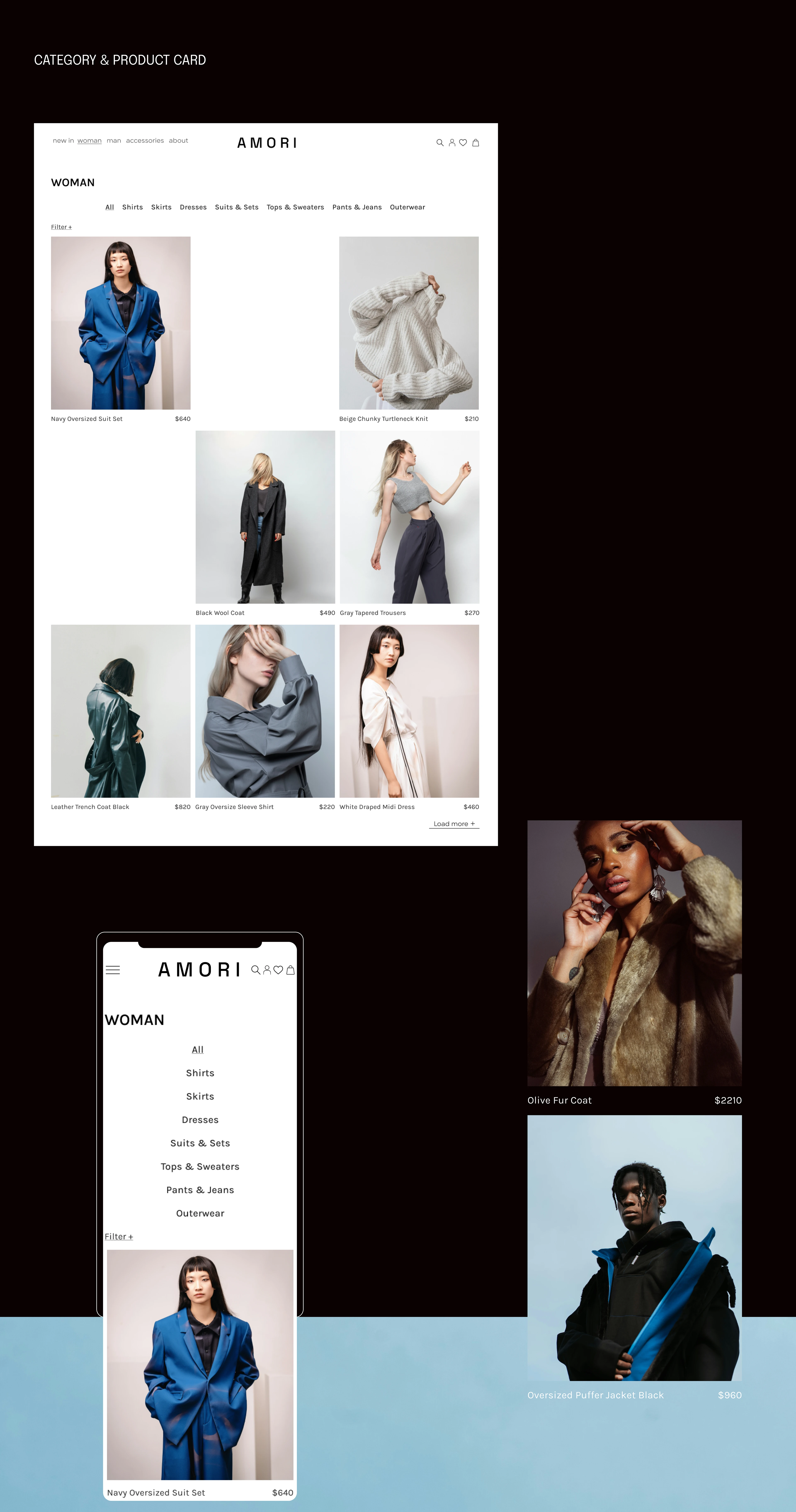 Минималистичный интернет-магазин одежды · UI/UX-концепт — Изображение №10 — Интерфейсы на Dprofile