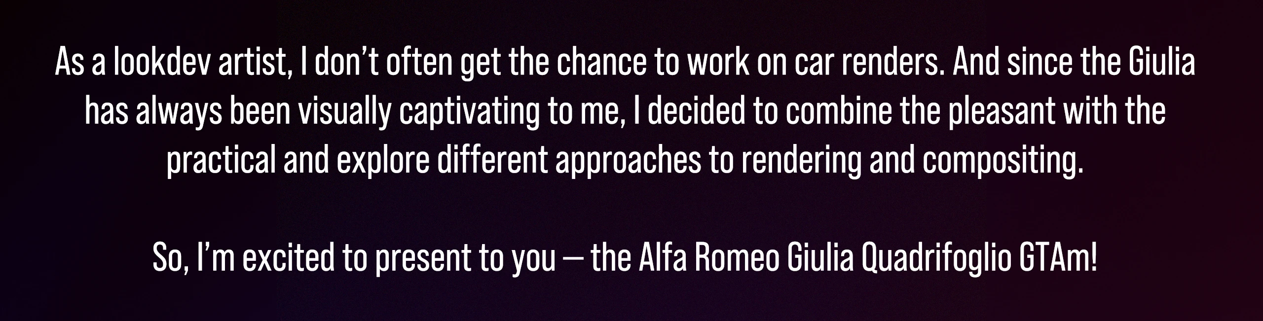 Alfa Romeo Giulia GTAm Quadrifoglio — Изображение №1 — Иллюстрация, 3D на Dprofile