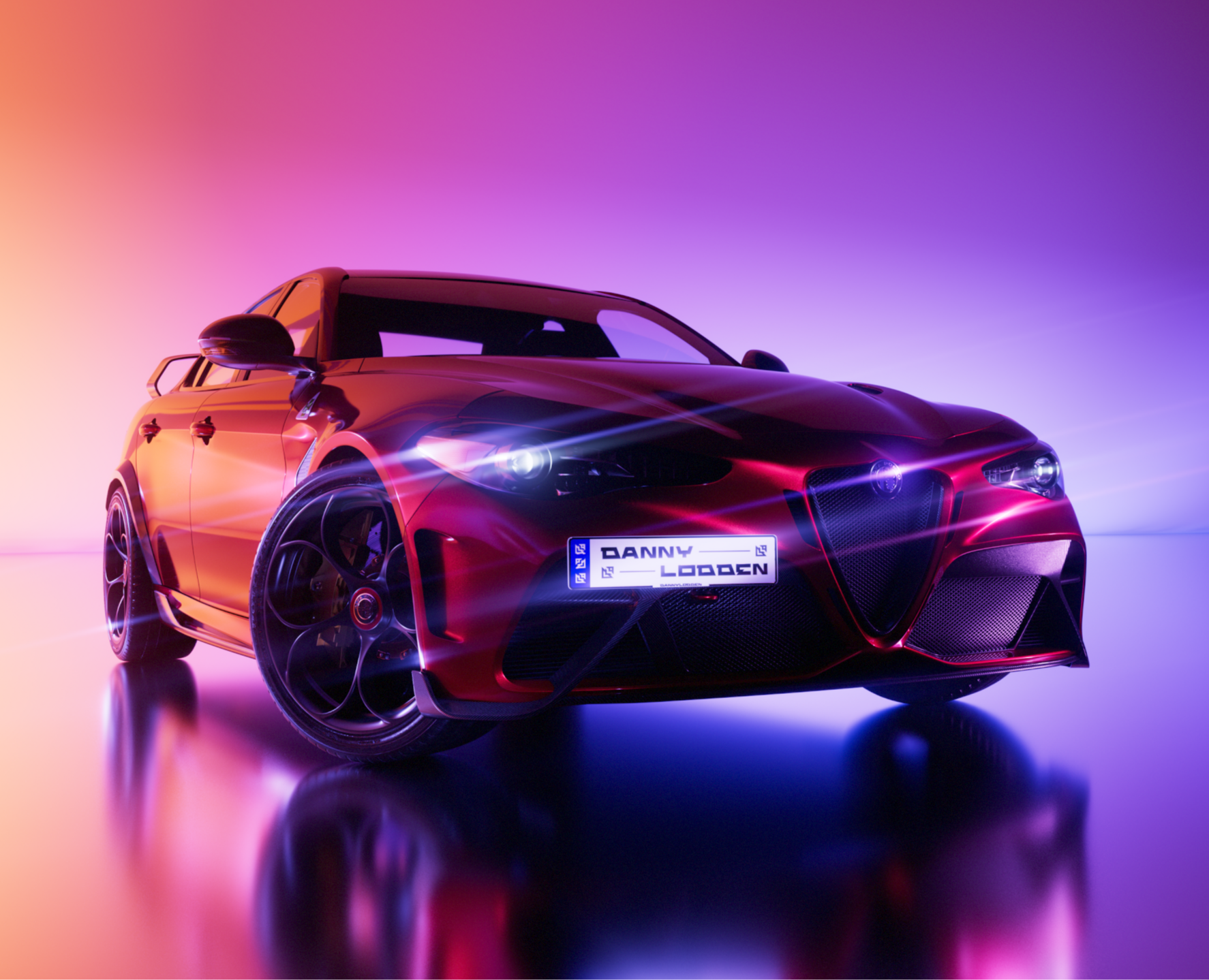 Alfa Romeo Giulia GTAm Quadrifoglio — Иллюстрация, 3D на Dprofile