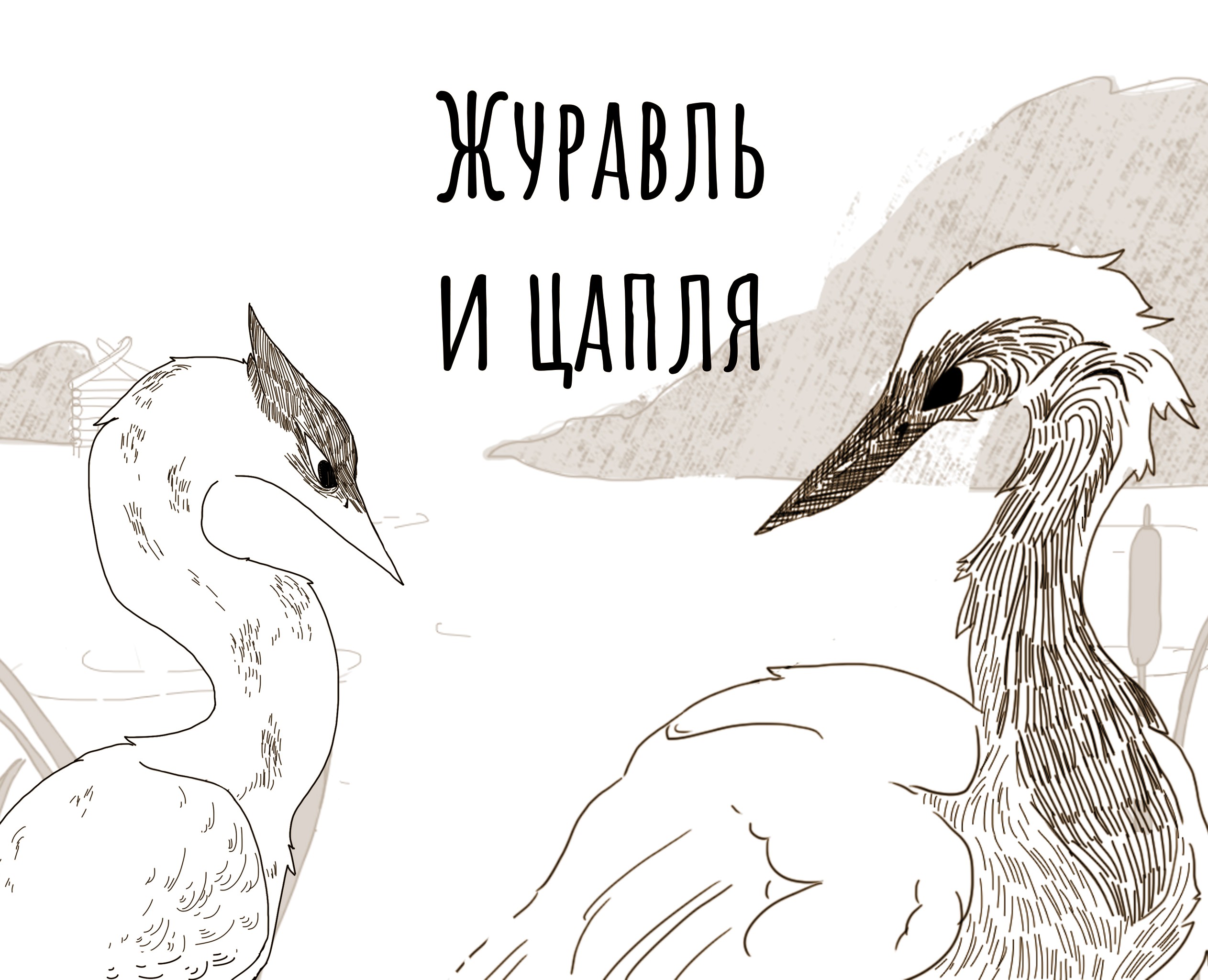 Дизайн мультимедийного издания «Журавль и цапля» на Dprofile