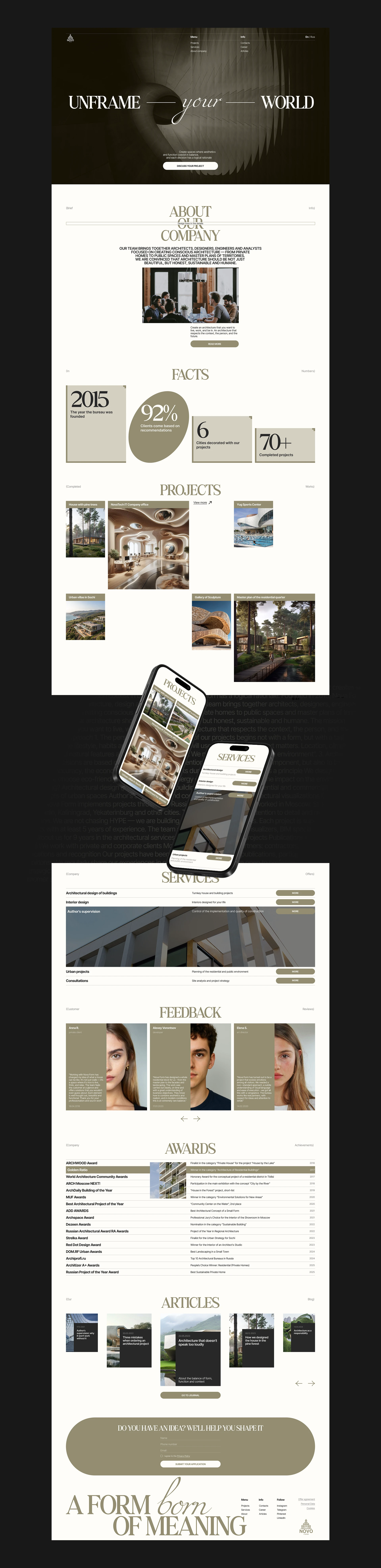 Architectural bureau | Corporate Website — Изображение №4 — Интерфейсы на Dprofile