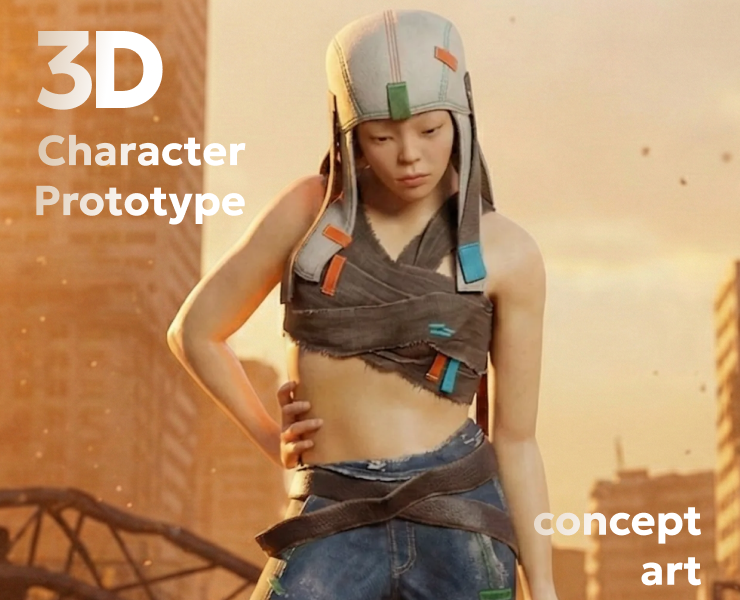 3d Character Prototype Design — Иллюстрация, 3D на Dprofile