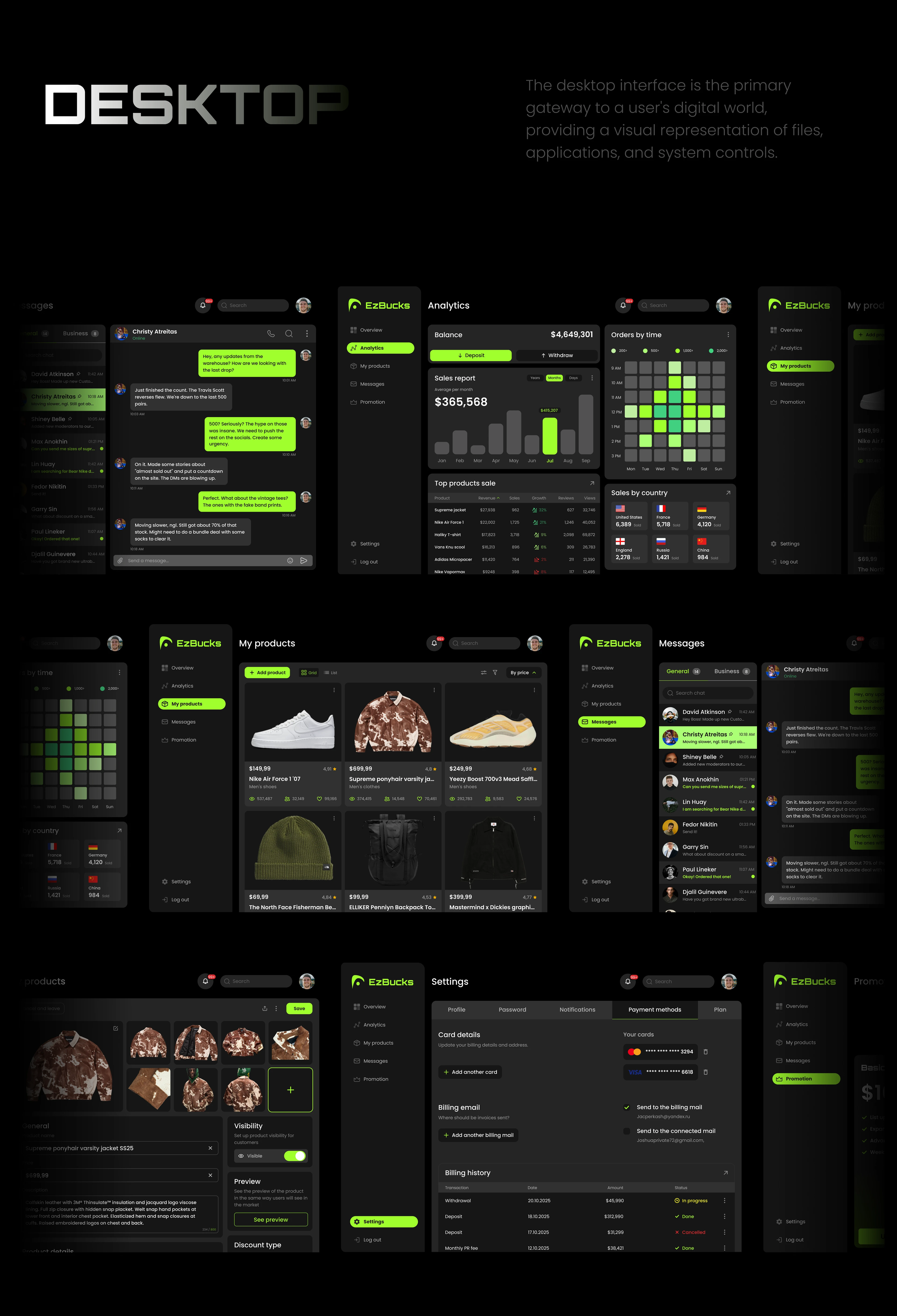 EzBucks - SaaS ecommerce platform UI/UX Design — Изображение №8 — Интерфейсы на Dprofile