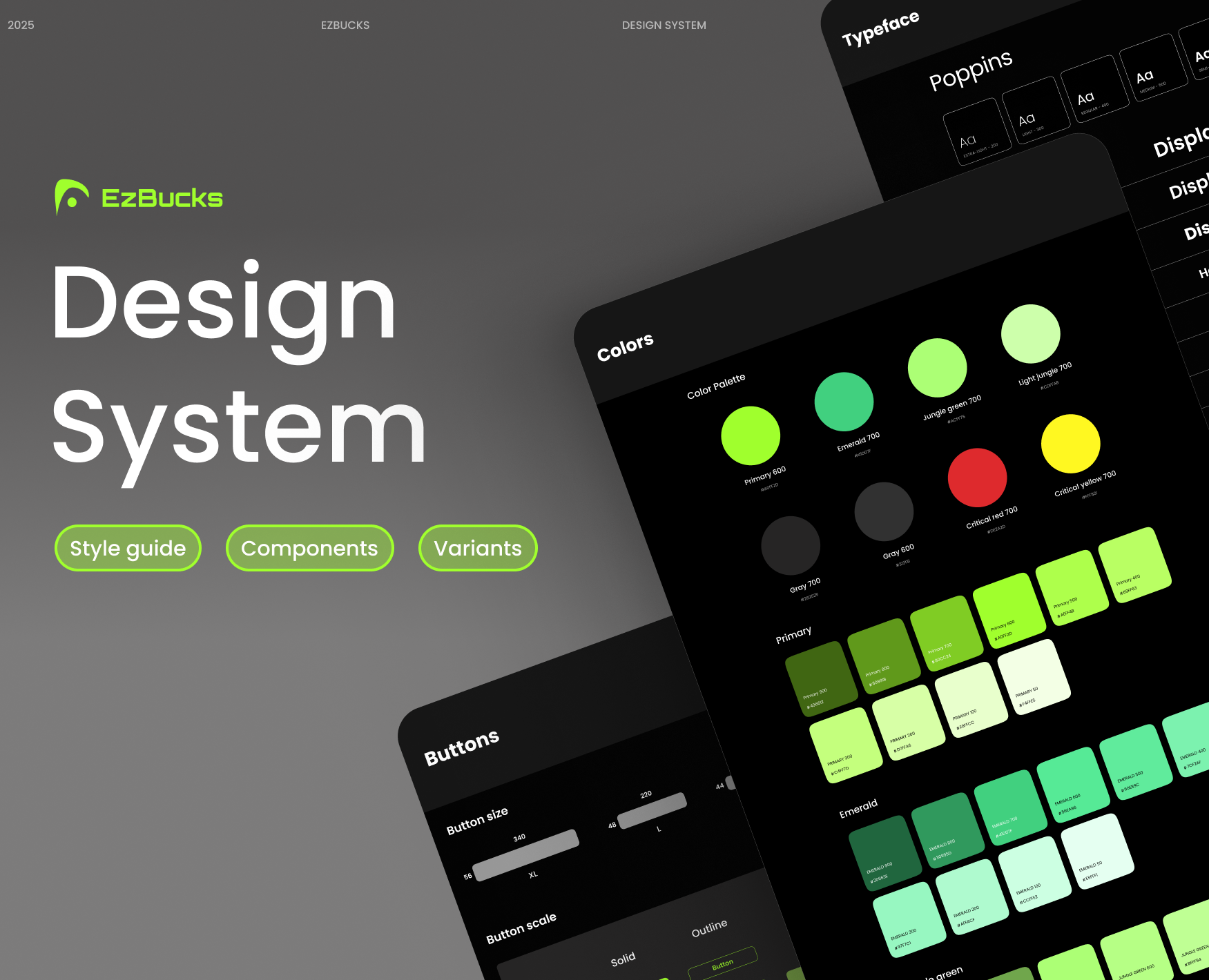 Design System | UI/UX Design | EzBucks Style Guide — Интерфейсы на Dprofile