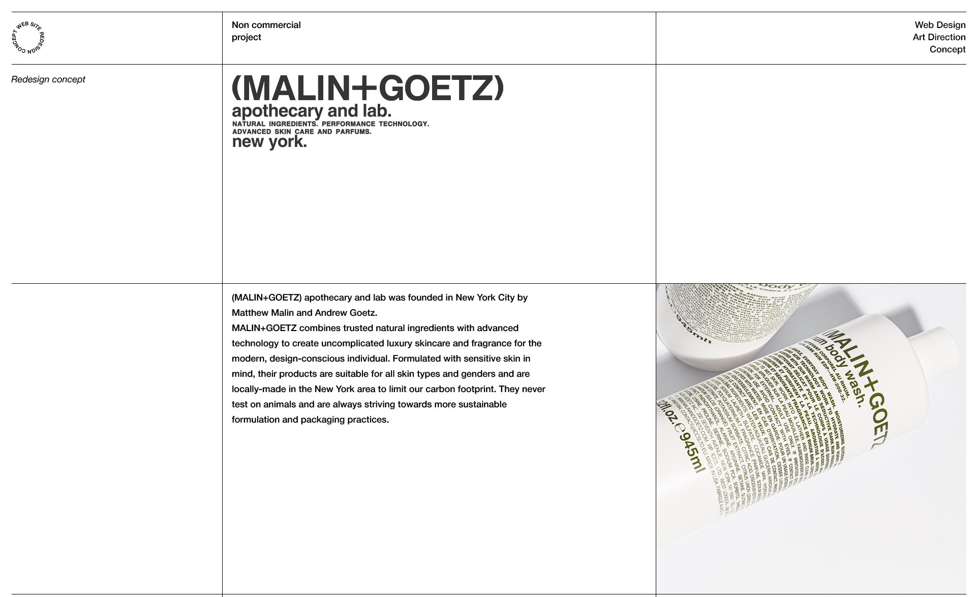 (MALIN+GOETZ) - Website redesign — Изображение №1 — Интерфейсы на Dprofile