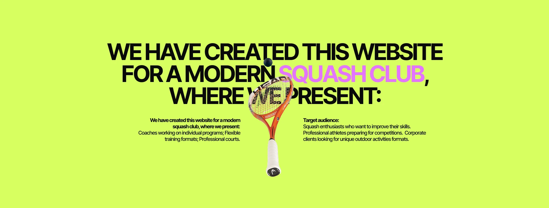 SQUASH MASTER — Изображение №2 — Интерфейсы на Dprofile