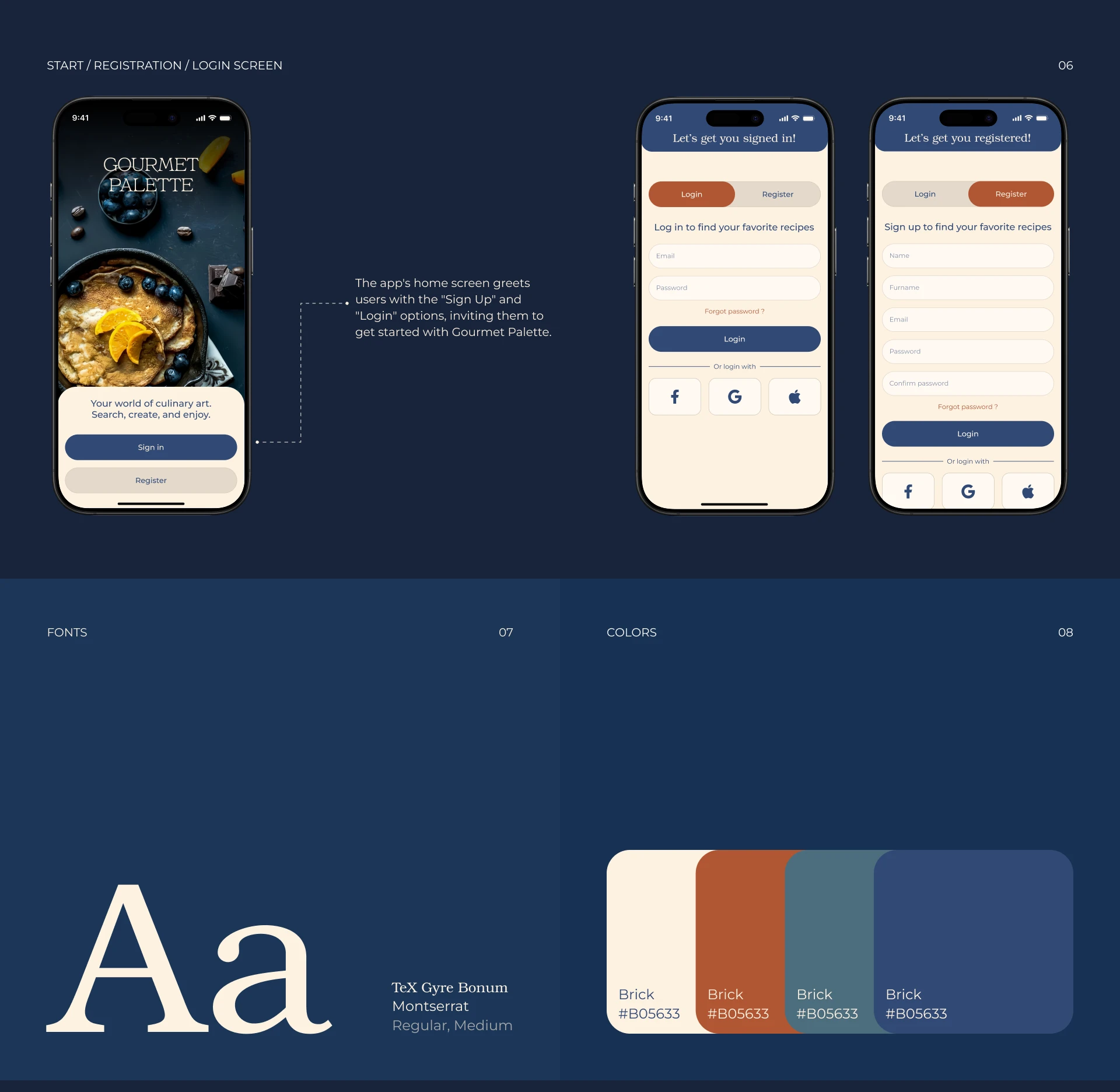 Recipe application Gourmet Palette — Изображение №8 — Интерфейсы на Dprofile
