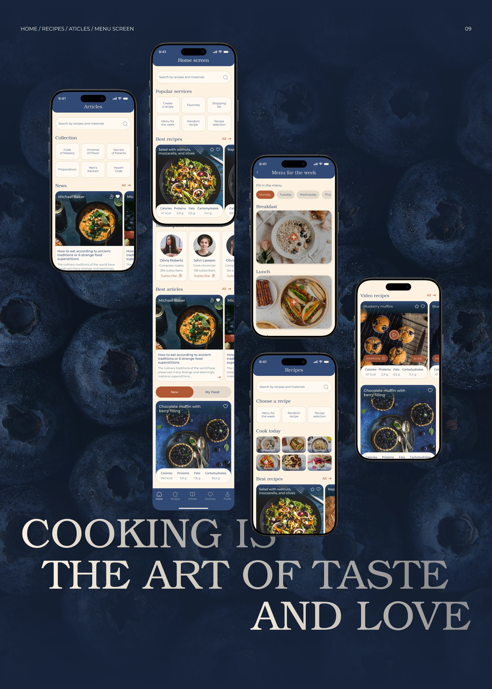 Recipe application Gourmet Palette — Изображение №9 — Интерфейсы на Dprofile