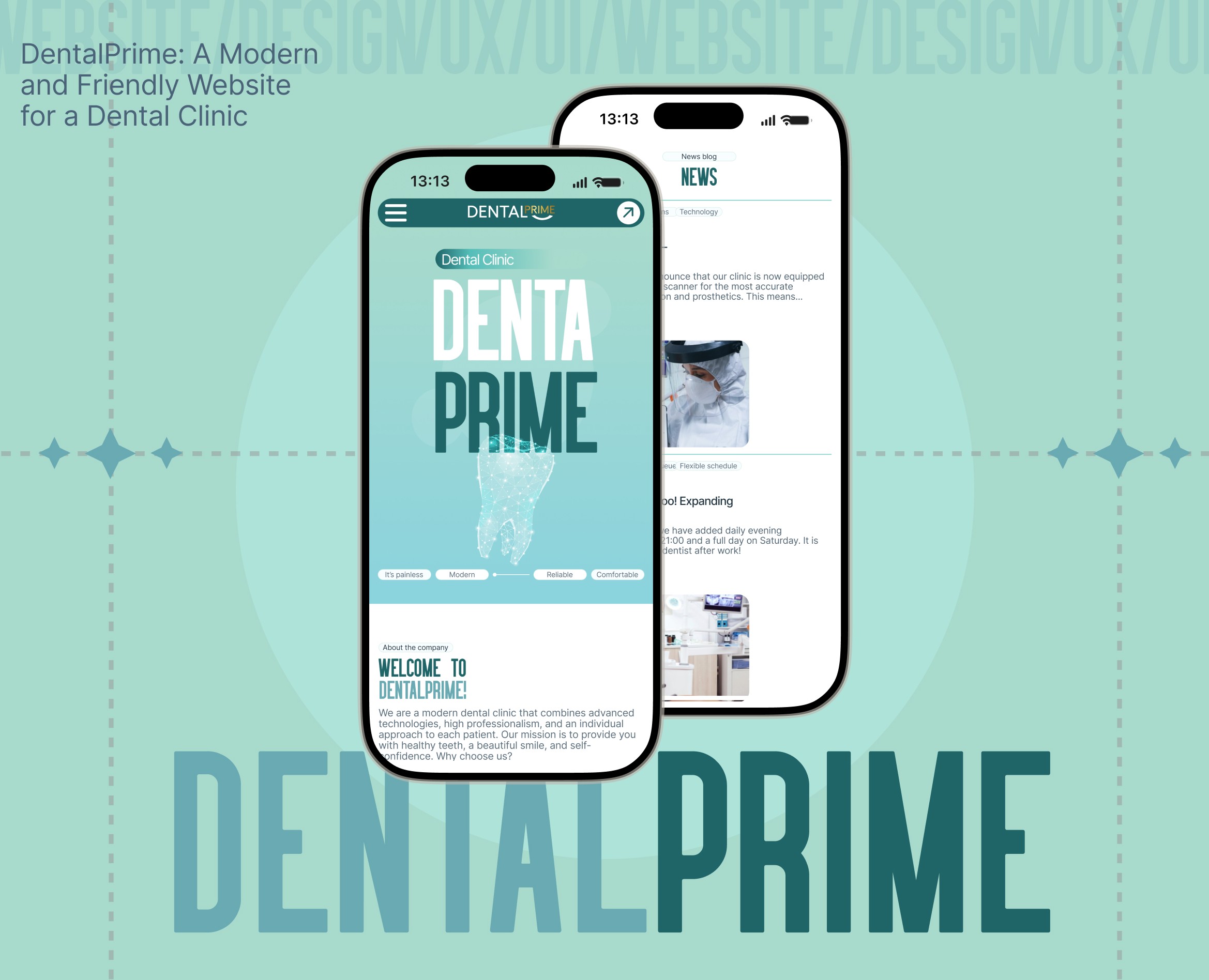 Corporate website for dental services — Интерфейсы на Dprofile