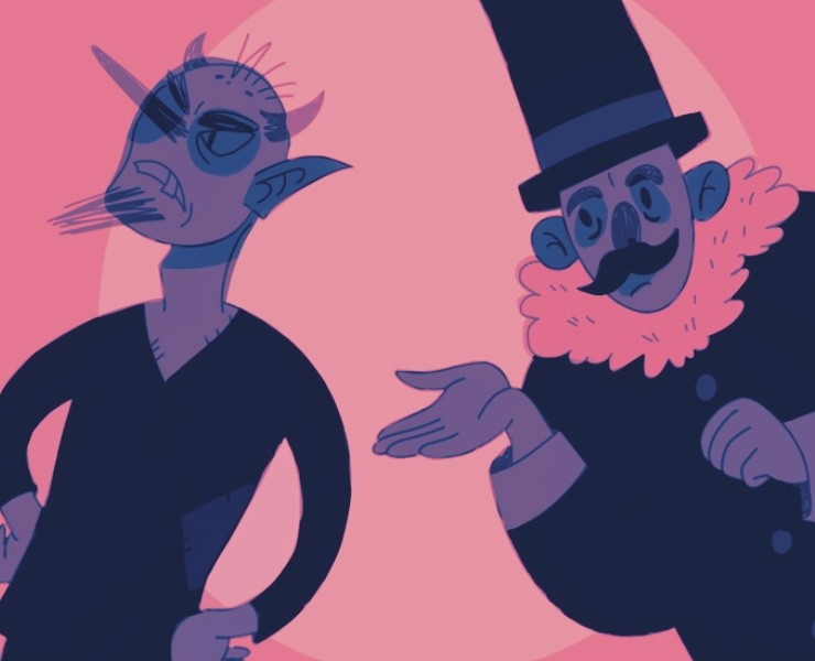 Серия илл.-карточек для детей по сказке "Черт и помещик" на Dprofile