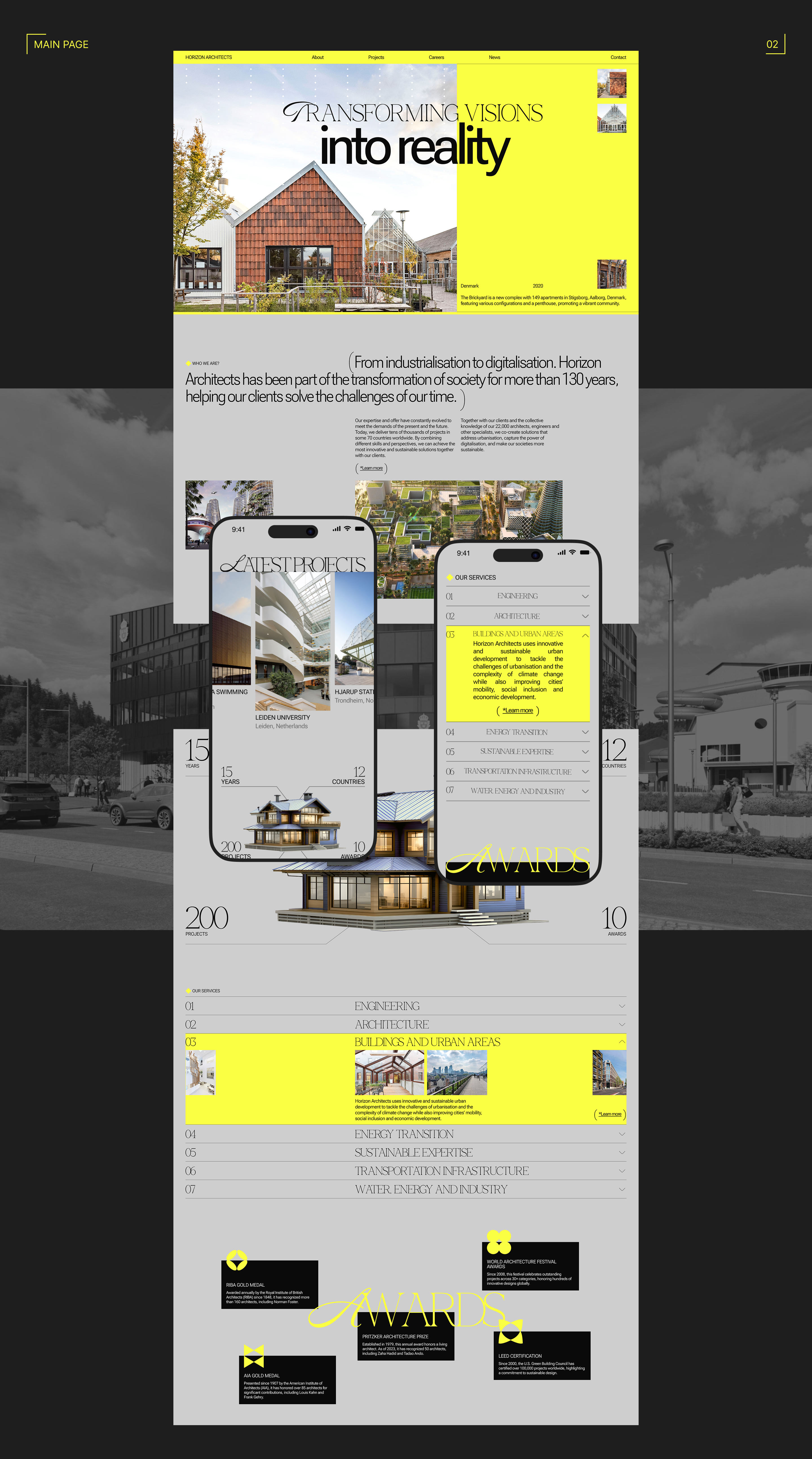 Архитектурное бюро "Horizon Architects" — Изображение №3 — Интерфейсы на Dprofile