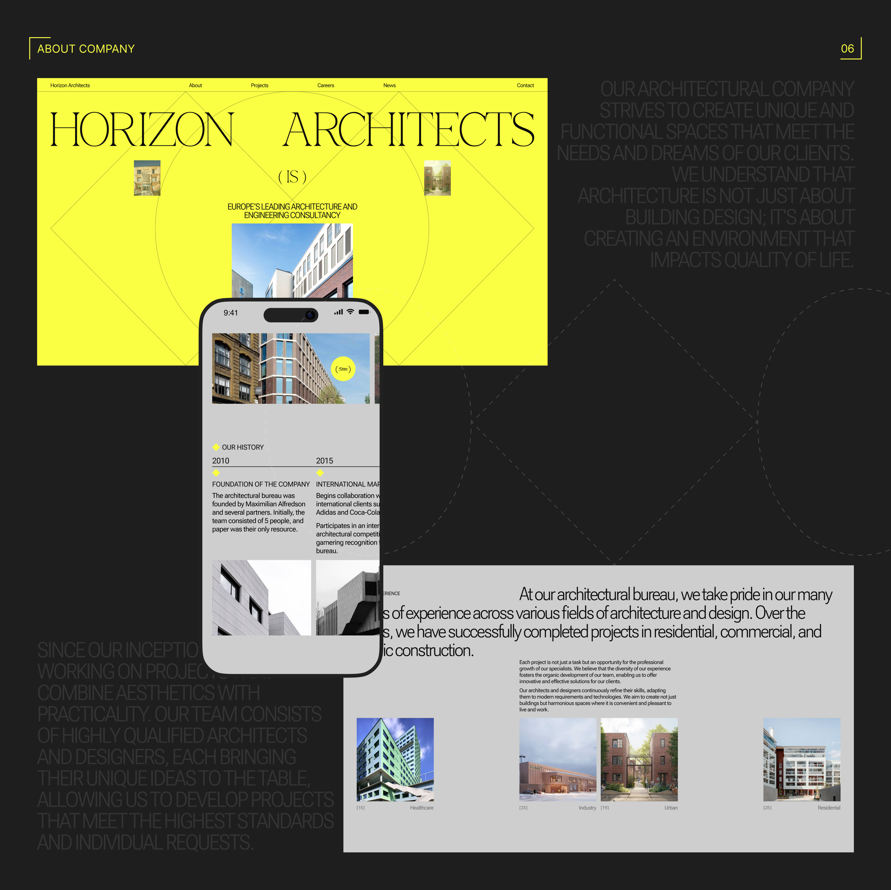 Архитектурное бюро "Horizon Architects" — Изображение №9 — Интерфейсы на Dprofile