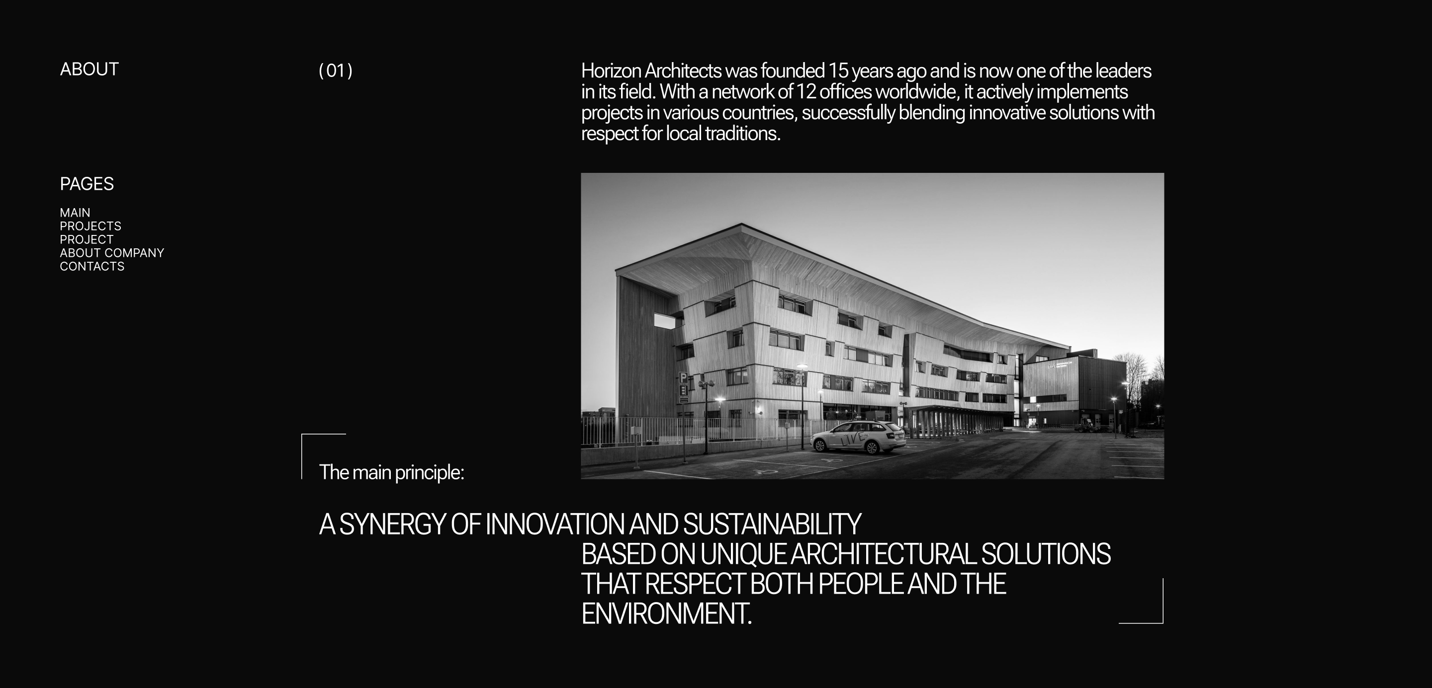 Архитектурное бюро "Horizon Architects" — Изображение №2 — Интерфейсы на Dprofile