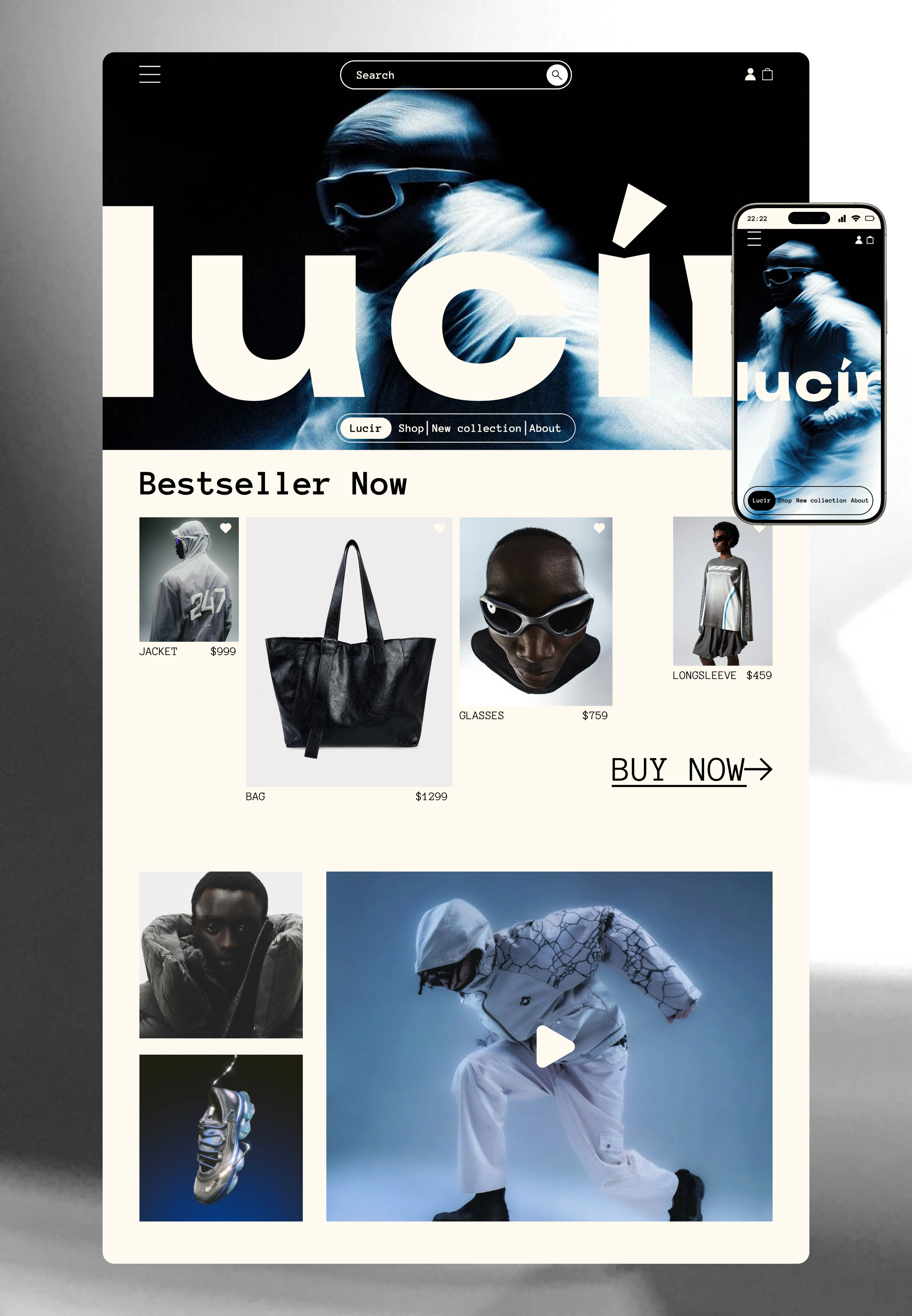 lucir | clothing store — Изображение №4 — Интерфейсы, Брендинг на Dprofile