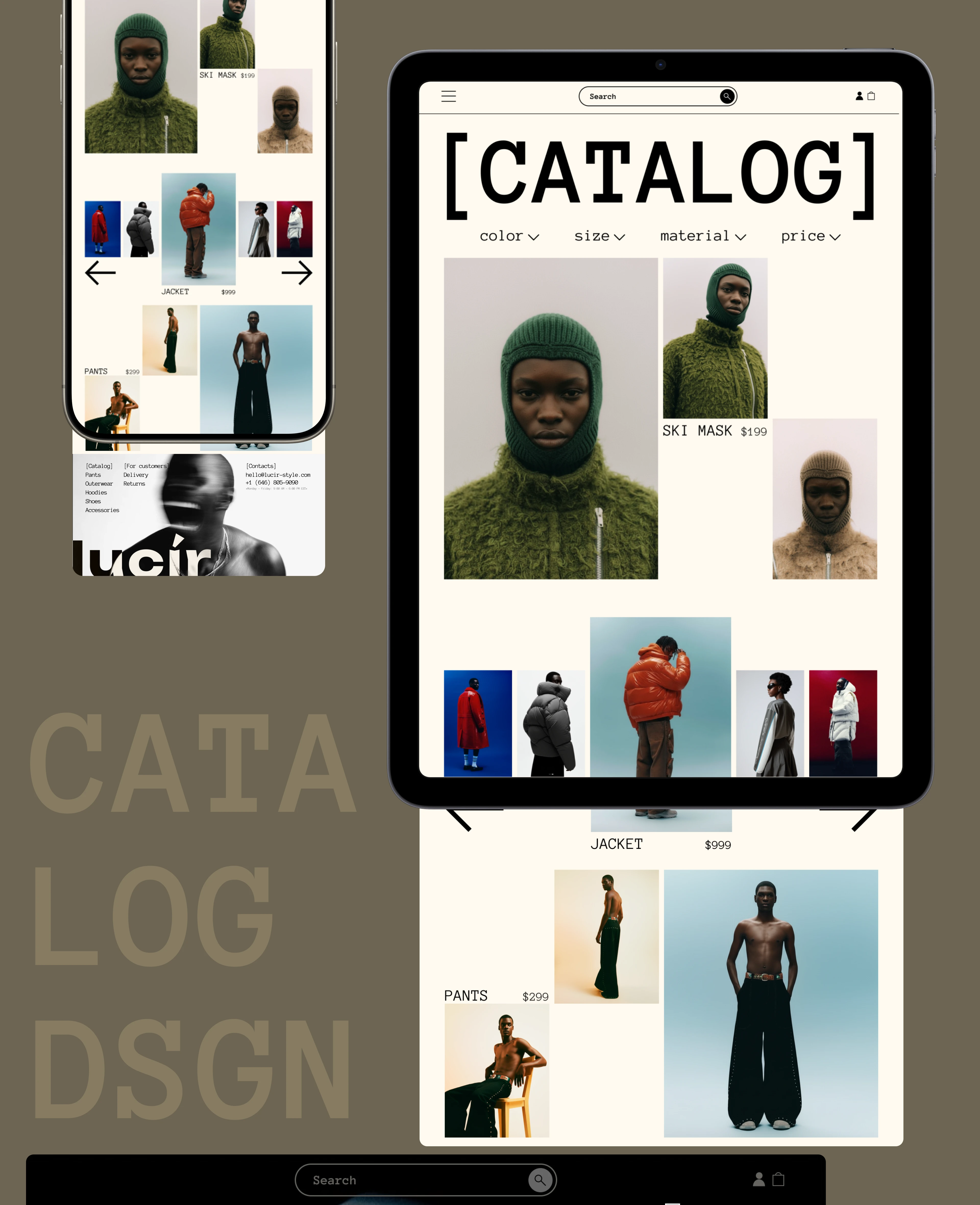 lucir | clothing store — Изображение №9 — Интерфейсы, Брендинг на Dprofile