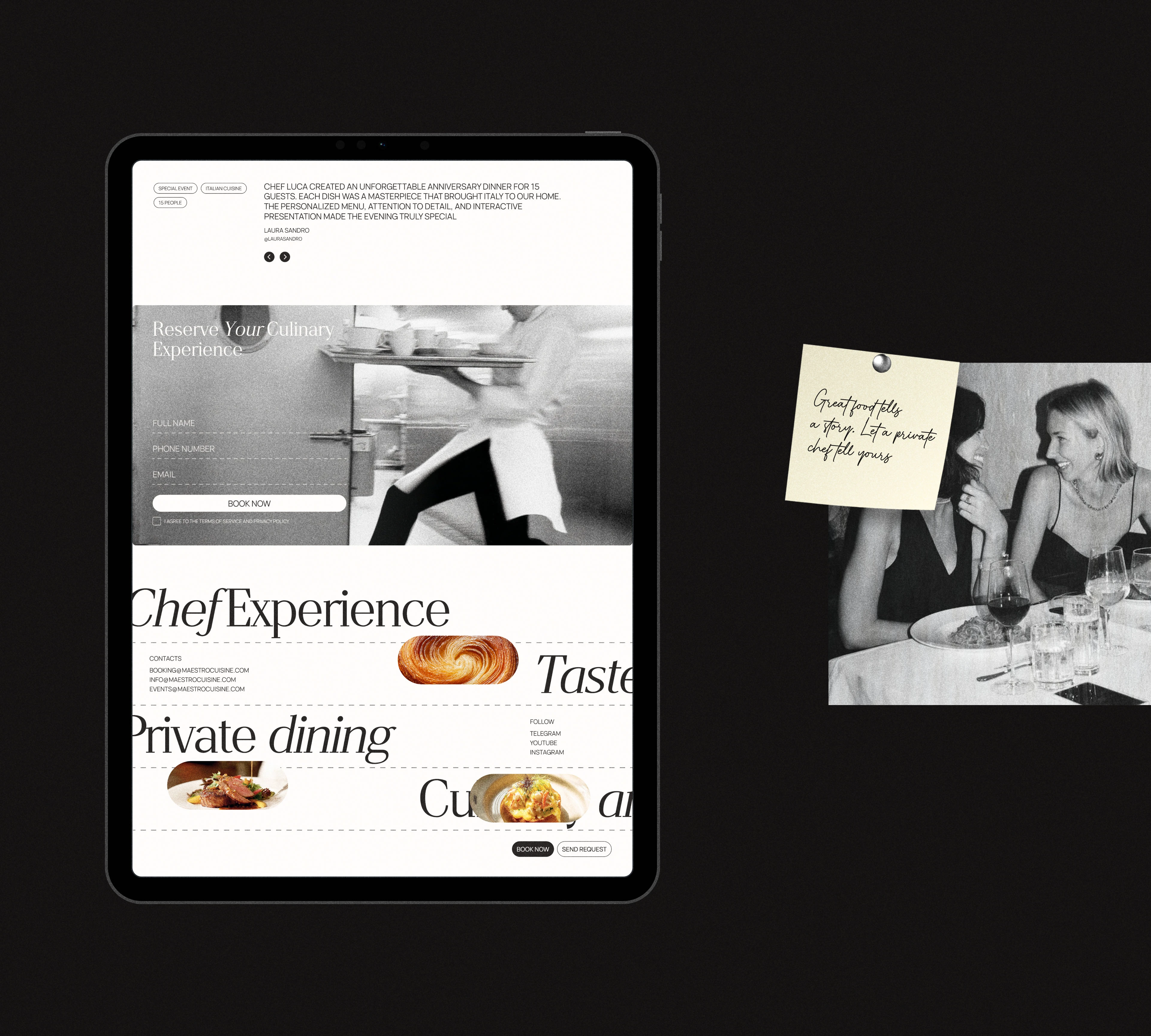 Private Chef Branding — Изображение №15 — Интерфейсы, Брендинг на Dprofile