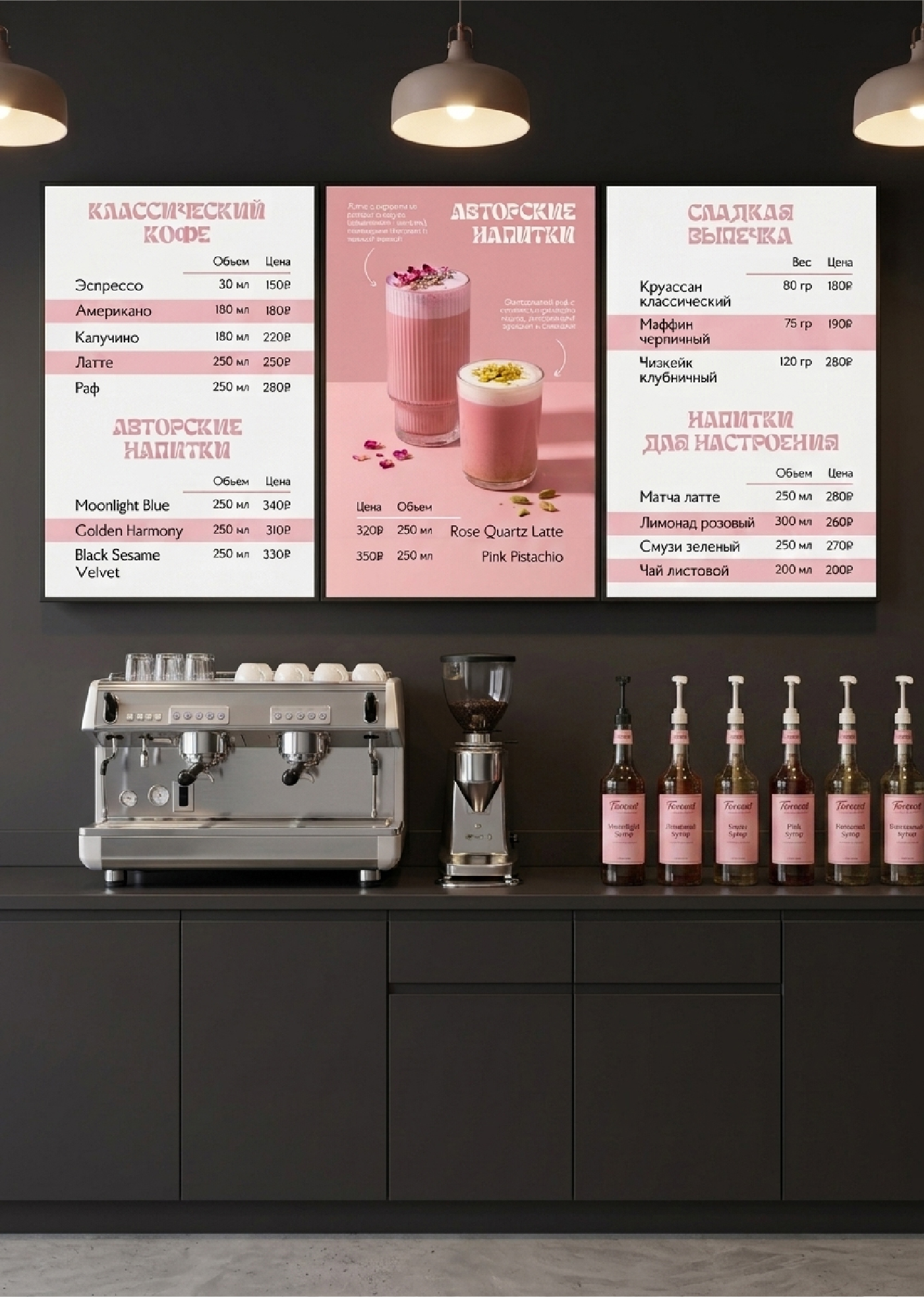 PINK GRAIN — Visual Identity & Menu Design — Изображение №8 — Брендинг, Графика на Dprofile