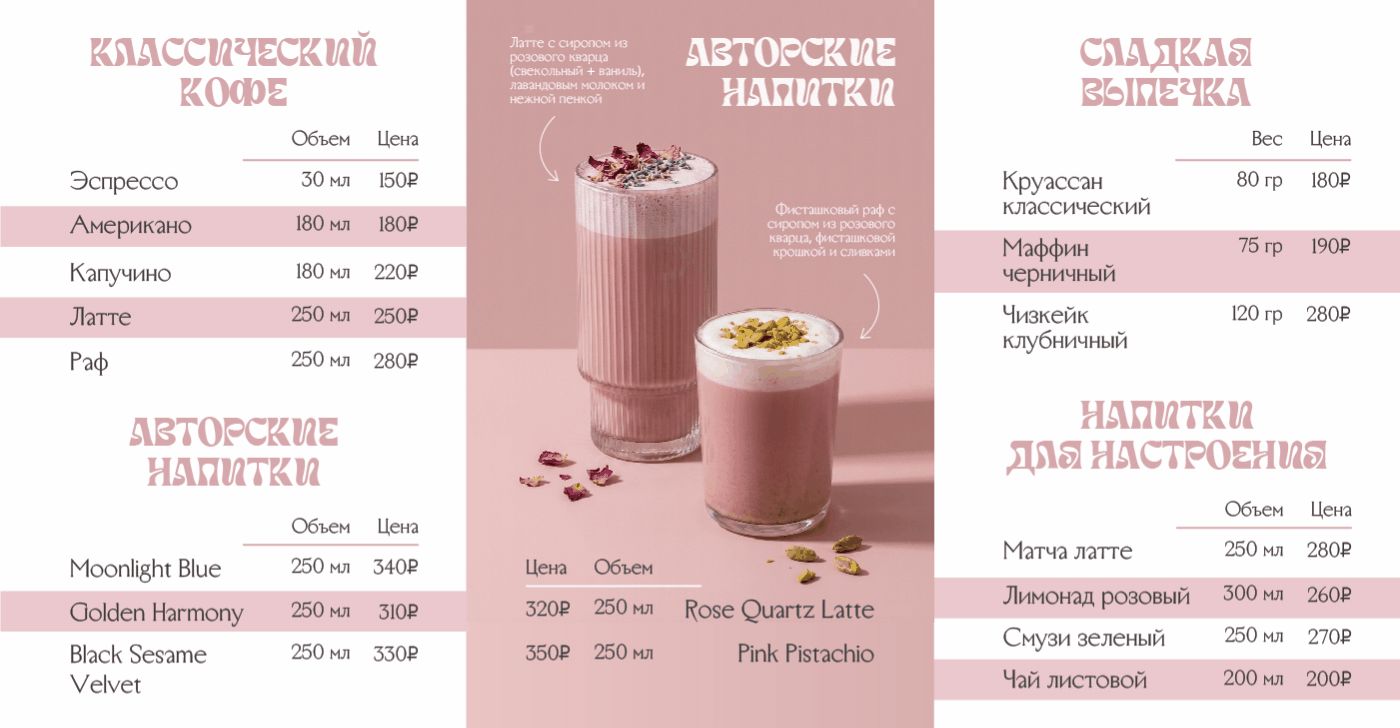 PINK GRAIN — Visual Identity & Menu Design — Изображение №9 — Брендинг, Графика на Dprofile