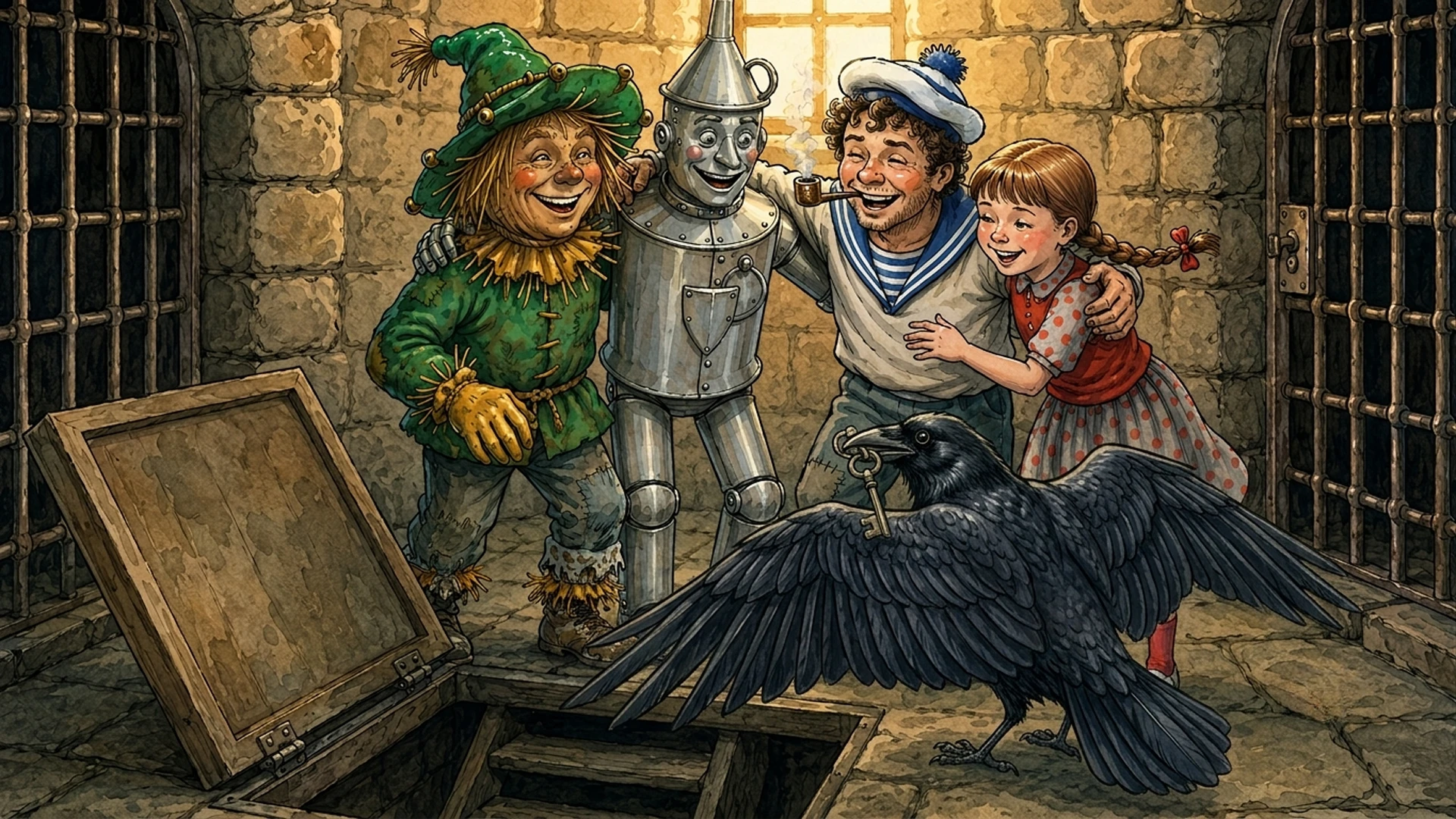 Иллюстрации к книге Урфин Джюс и его деревянные солдаты — Изображение №14 — Иллюстрация, Нейро на Dprofile
