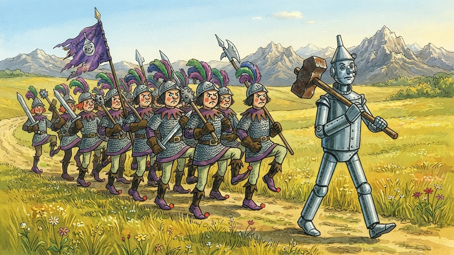 Иллюстрации к книге Урфин Джюс и его деревянные солдаты — Изображение №16 — Иллюстрация, Нейро на Dprofile
