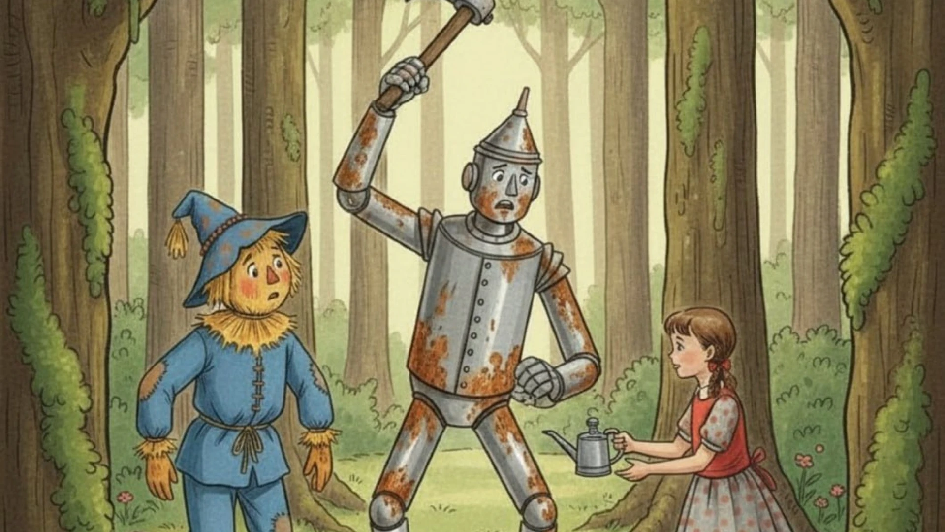 Иллюстрации к книге А.Волкова Волшебник Изумрудного Города — Изображение №6 — Иллюстрация, Графика на Dprofile