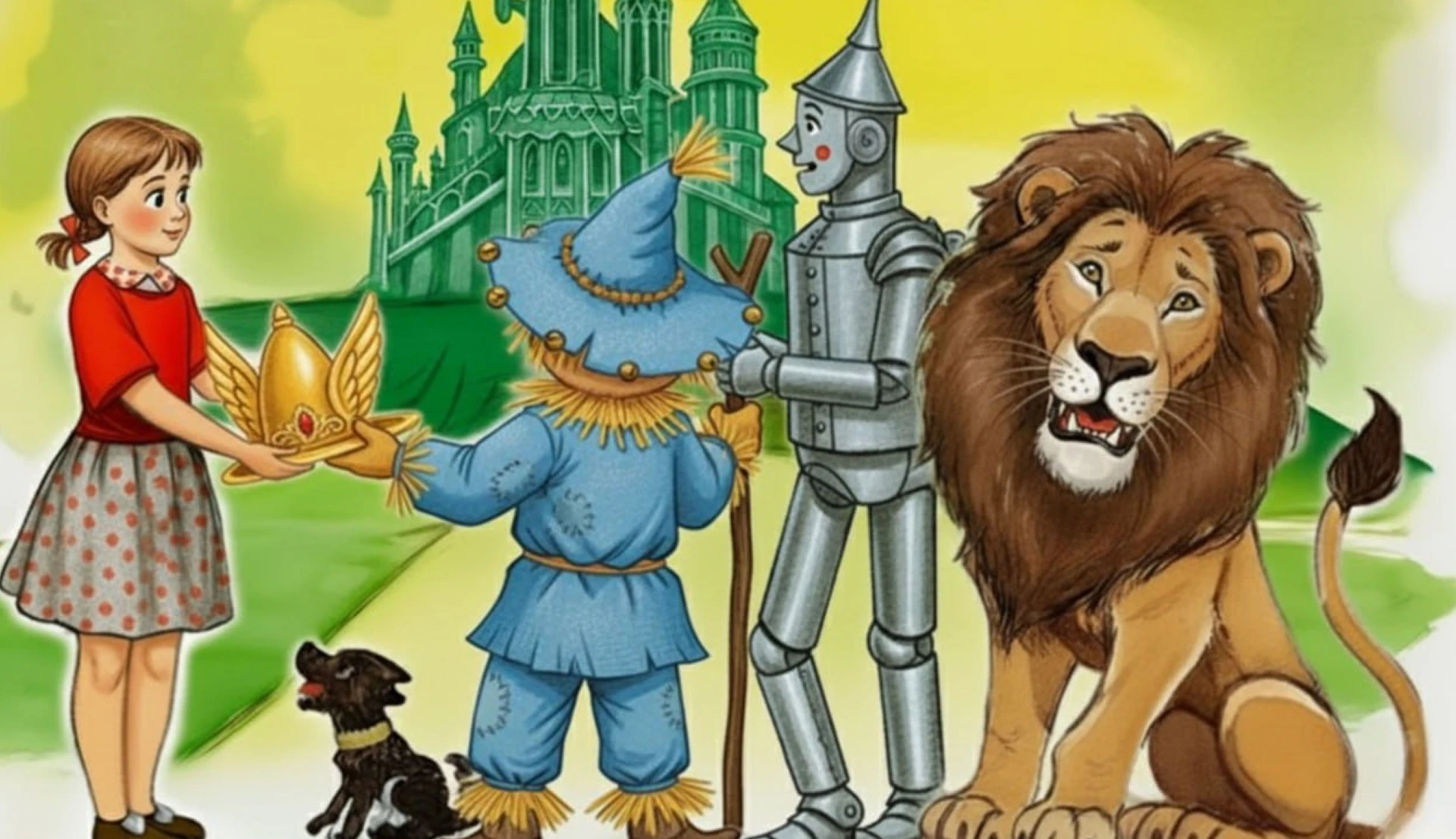 Иллюстрации к книге А.Волкова Волшебник Изумрудного Города — Изображение №20 — Иллюстрация, Графика на Dprofile