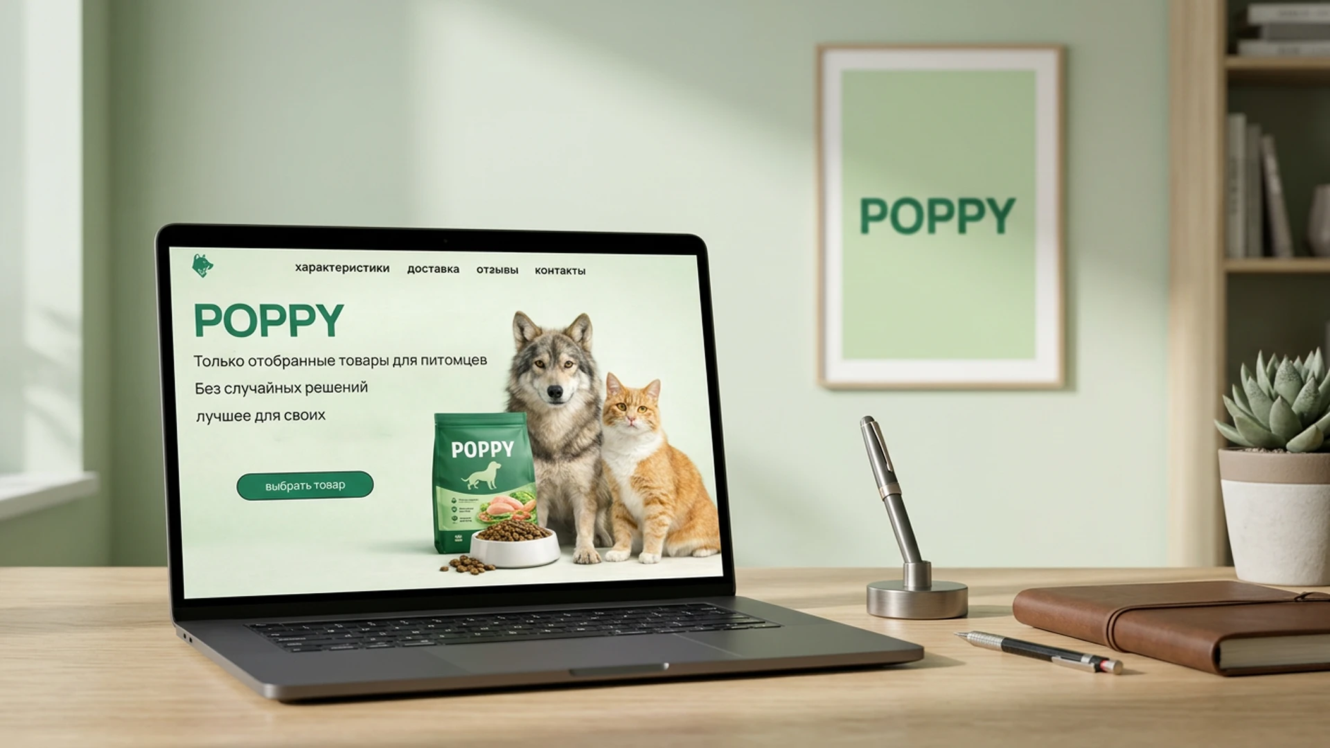 разработка логотипа и прзентации для соцсетей компании Poppy , производящей товары для животных — Изображение №12 — Брендинг, Маркетинг на Dprofile