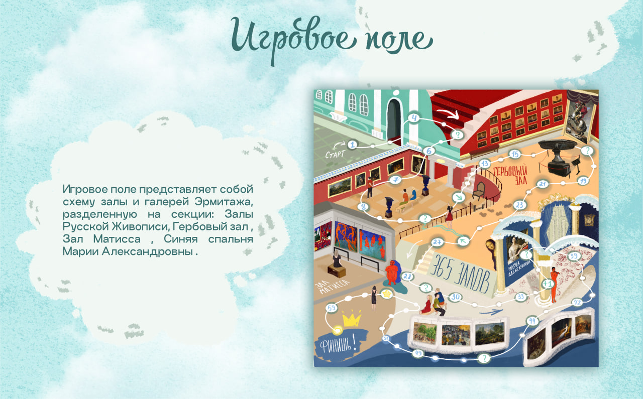 Обучающая настольная игра бродилка "Тайны Эрмитажа" — Изображение №6 — Иллюстрация, Промдизайн на Dprofile