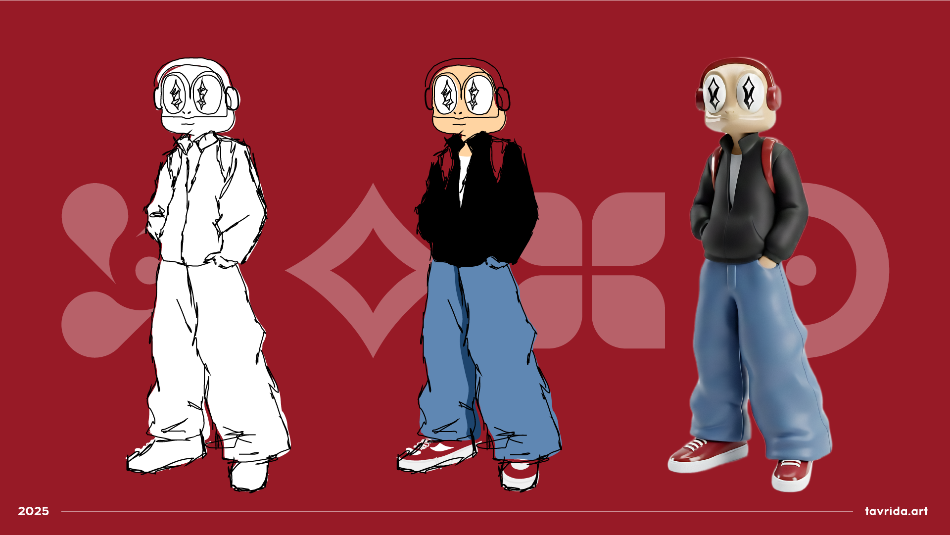 Маскот арт-кластера Таврида.АРТ — Изображение №4 — Брендинг, Иллюстрация на Dprofile